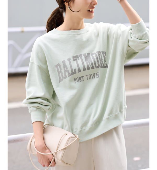 FRAMeWORK「PRINT スウェット」|スウェット・ジャージ|グリーン E