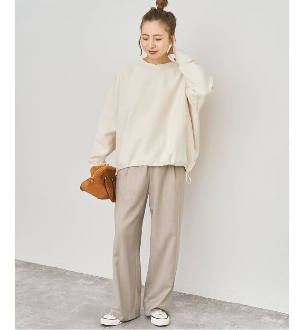 Spick and Span「《新色有り / 追加》ダンボールヘムギャザープルオーバー」|Tシャツ・カットソー|