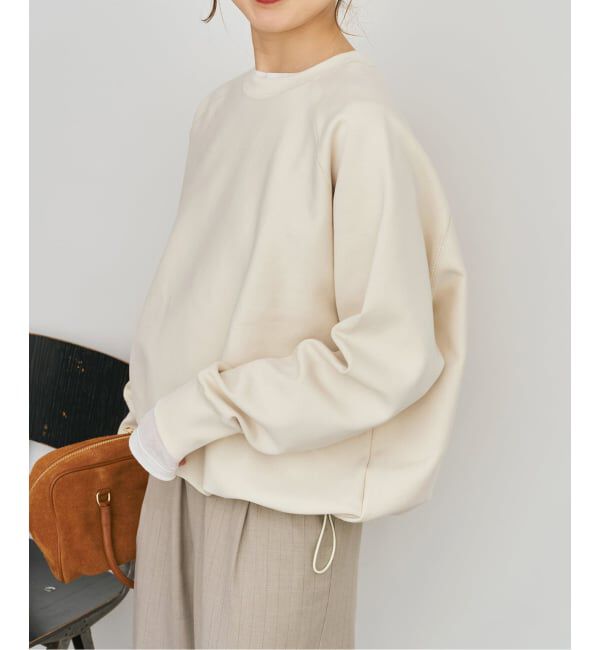 Spick and Span「《新色有り / 追加》ダンボールヘムギャザープルオーバー」|Tシャツ・カットソー|ナチュラル