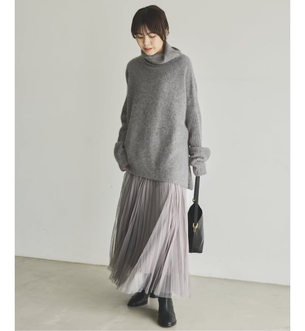 Spick and Span「《追加2》ランダムチュールプリーツスカート」|スカート|