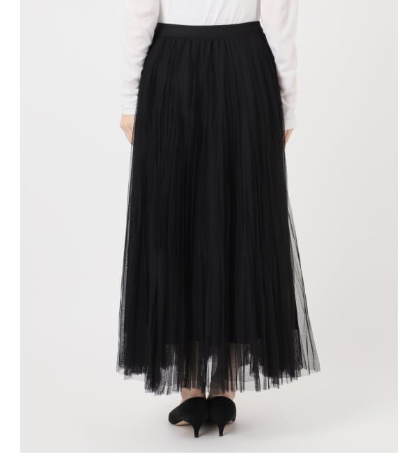 Spick and Span「《追加2》ランダムチュールプリーツスカート」|スカート|