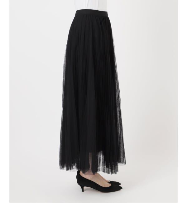 Spick and Span「《追加2》ランダムチュールプリーツスカート」|スカート|