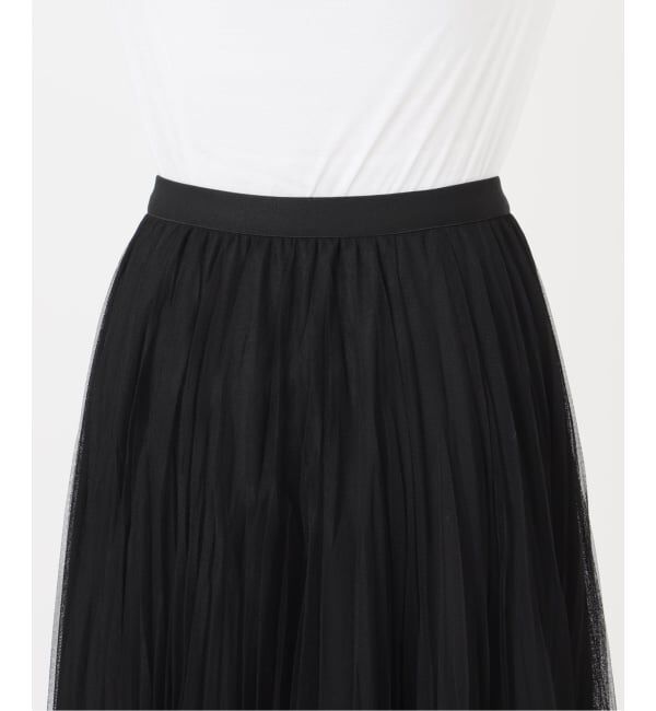 Spick and Span「《追加2》ランダムチュールプリーツスカート」|スカート|