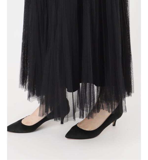 Spick and Span「《追加2》ランダムチュールプリーツスカート」|スカート|