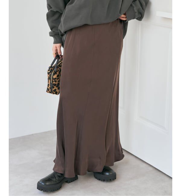 Spick and Span「キュプラフィブリルサテンスカート」|スカート|