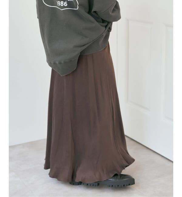 Spick and Span「キュプラフィブリルサテンスカート」|スカート|