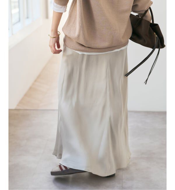 Spick and Span「キュプラフィブリルサテンスカート」|スカート|