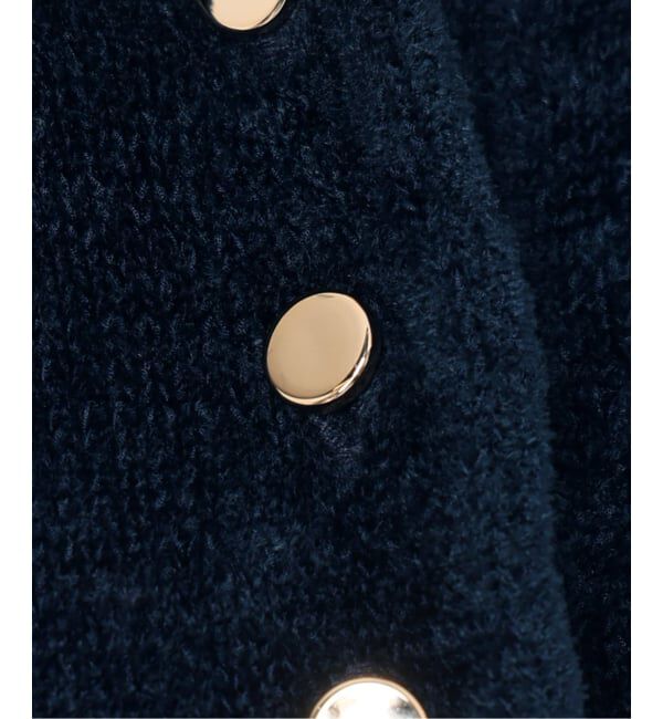  「【洗える】ベロアハーフスリーブニット」|ニット・セーター|