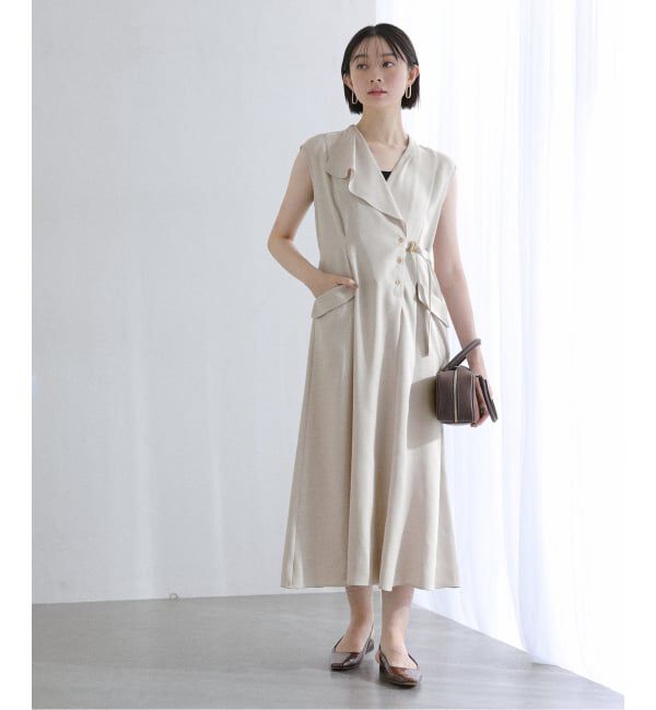  「《追加》【洗える】アシメラペルツイルワンピース」|ワンピース|