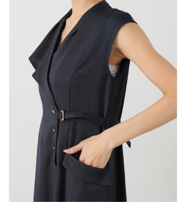  「《追加》【洗える】アシメラペルツイルワンピース」|ワンピース|