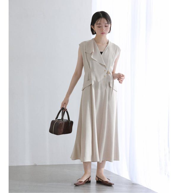  「《追加》【洗える】アシメラペルツイルワンピース」|ワンピース|