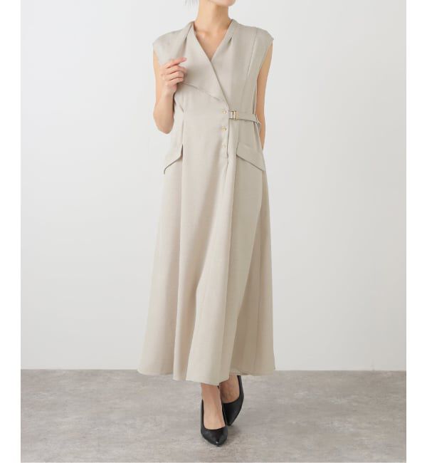  「《追加》【洗える】アシメラペルツイルワンピース」|ワンピース|