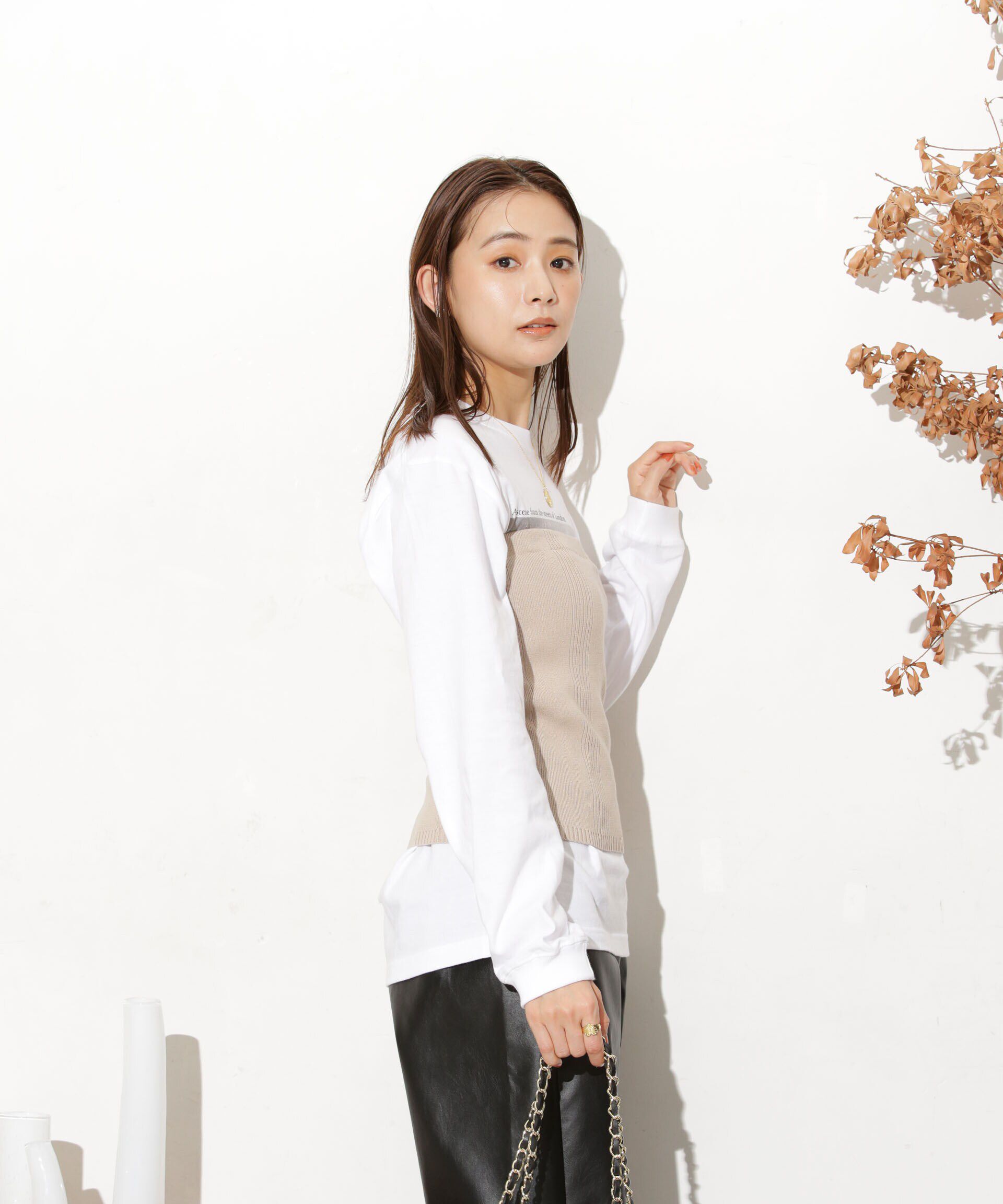 nano･universe「Robert P. Miller/別注 ニットカップ付ビスチェ」|ニット・セーター|