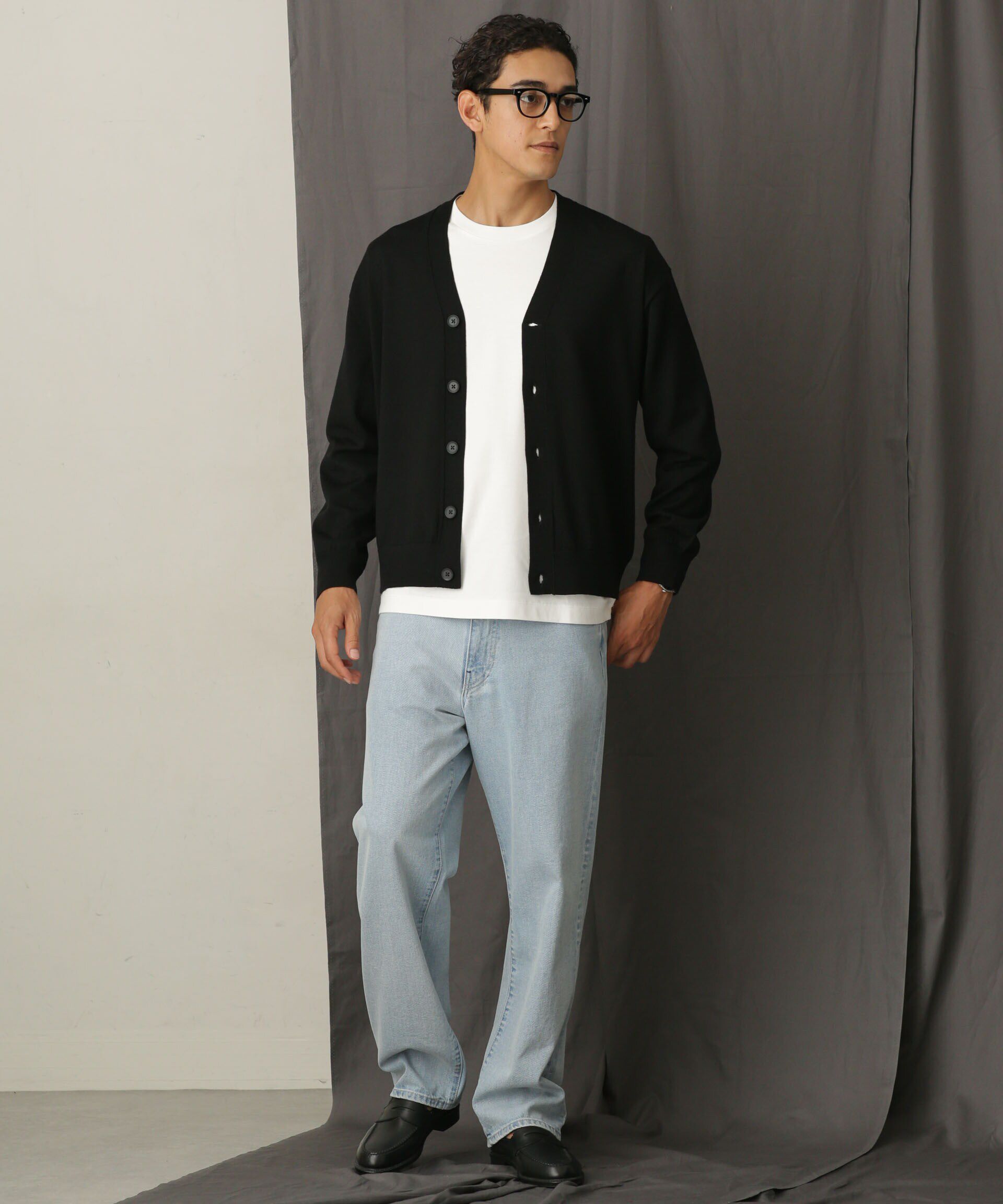 nano･universe「「毛玉レスニット」 ファインゲージＶカーディガン」|ニット・セーター|