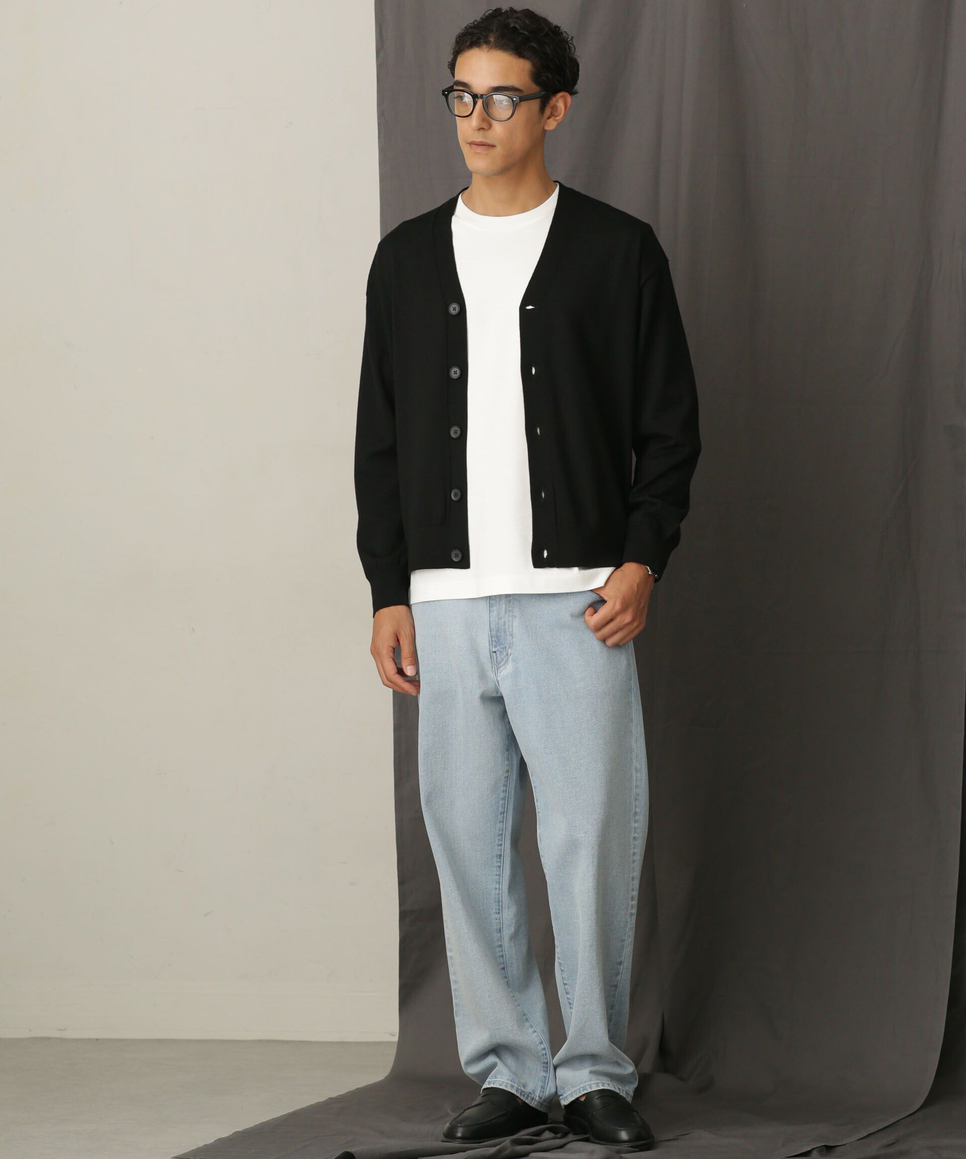 nano･universe「「毛玉レスニット」 ファインゲージＶカーディガン」|ニット・セーター|