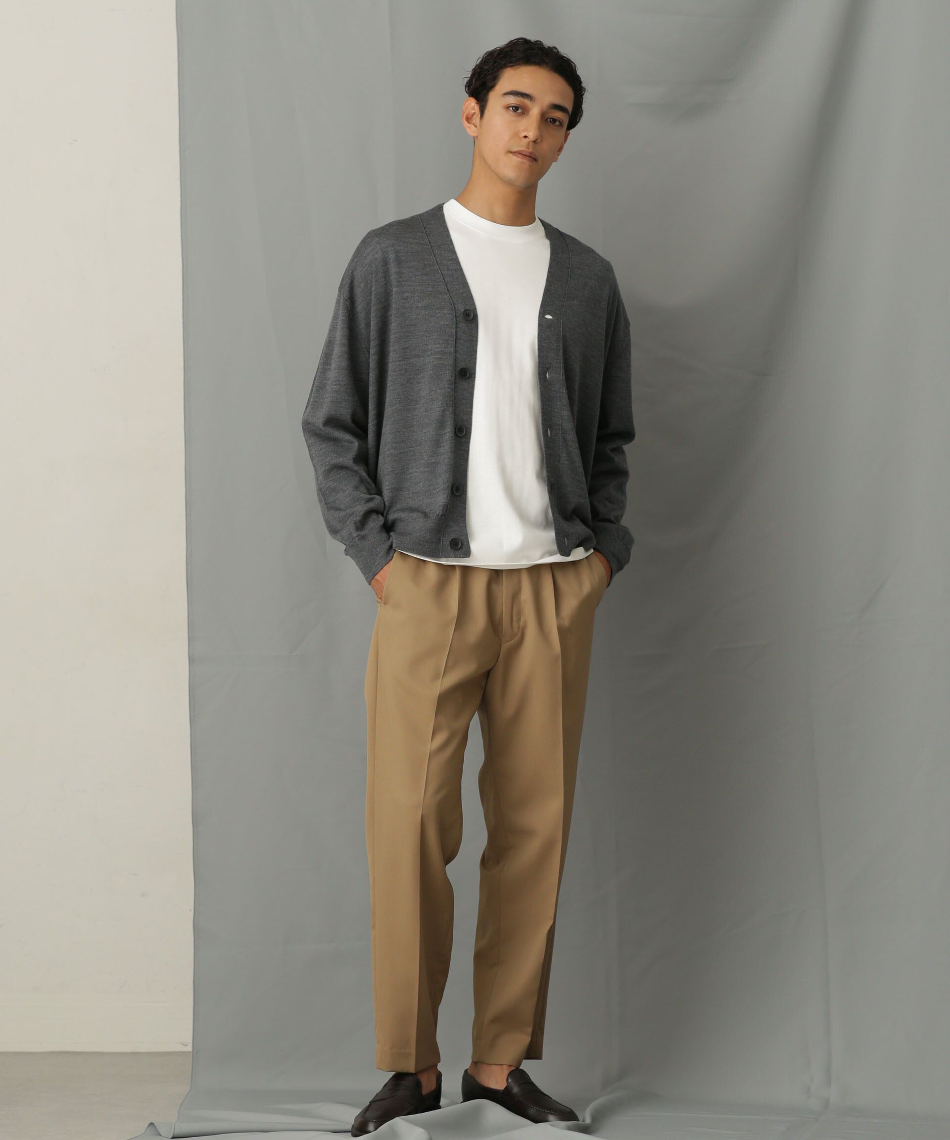 nano･universe「「毛玉レスニット」 ファインゲージＶカーディガン」|ニット・セーター|