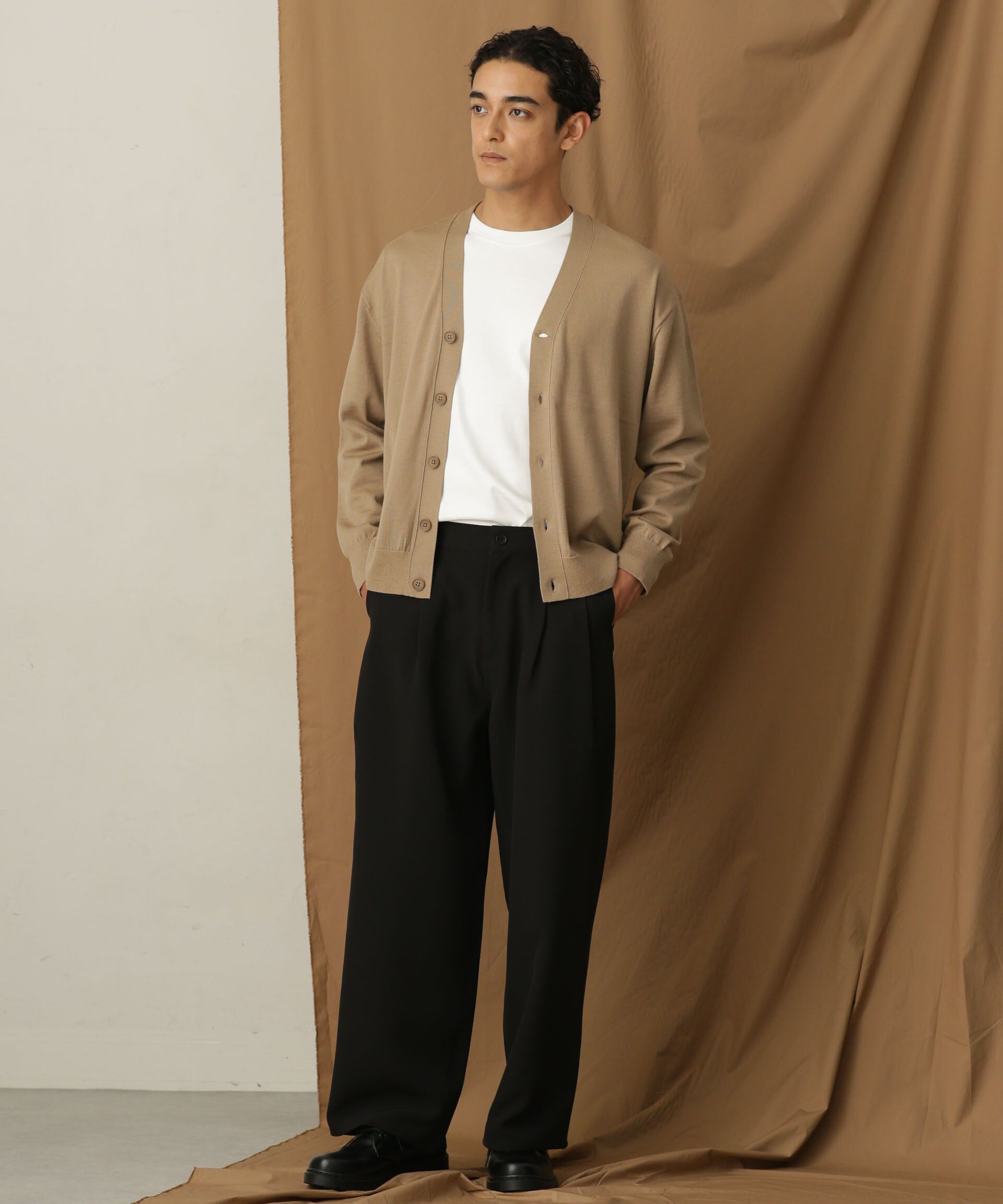 nano･universe「「毛玉レスニット」 ファインゲージＶカーディガン」|ニット・セーター|