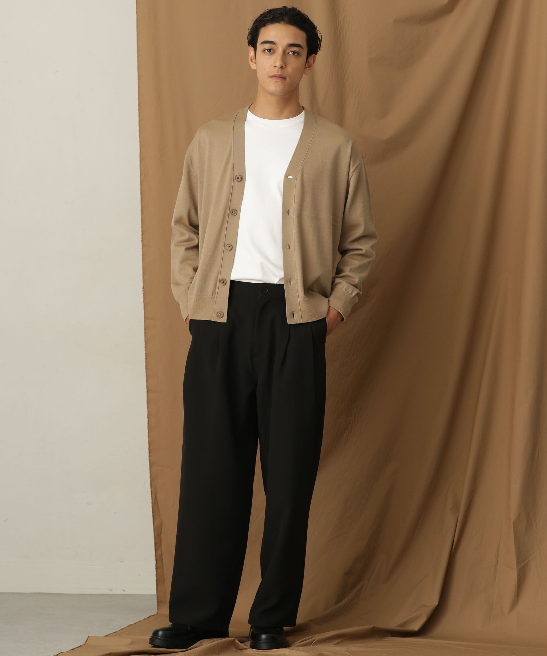 nano･universe「「毛玉レスニット」 ファインゲージＶカーディガン」|ニット・セーター|