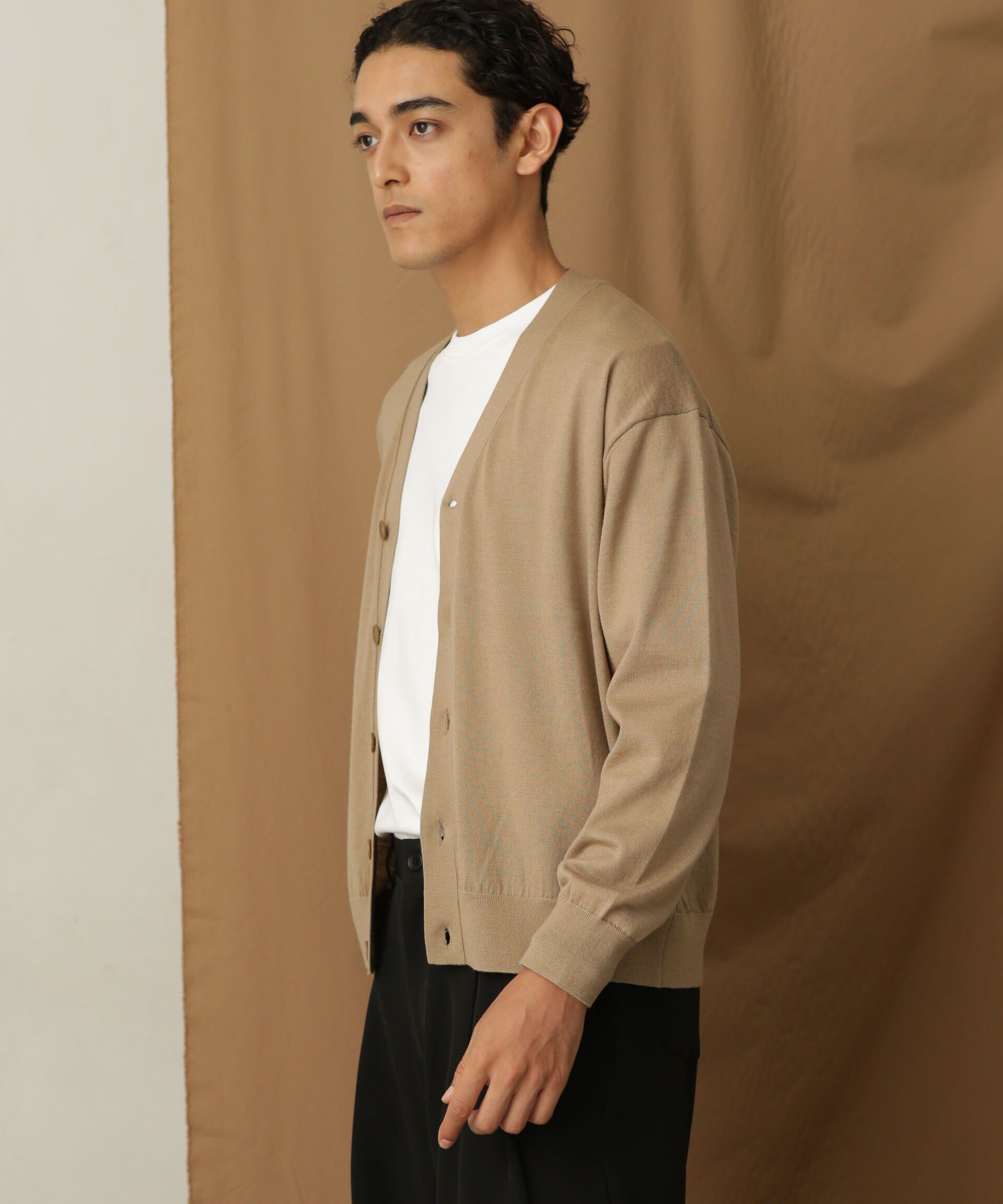 nano･universe「「毛玉レスニット」 ファインゲージＶカーディガン」|ニット・セーター|