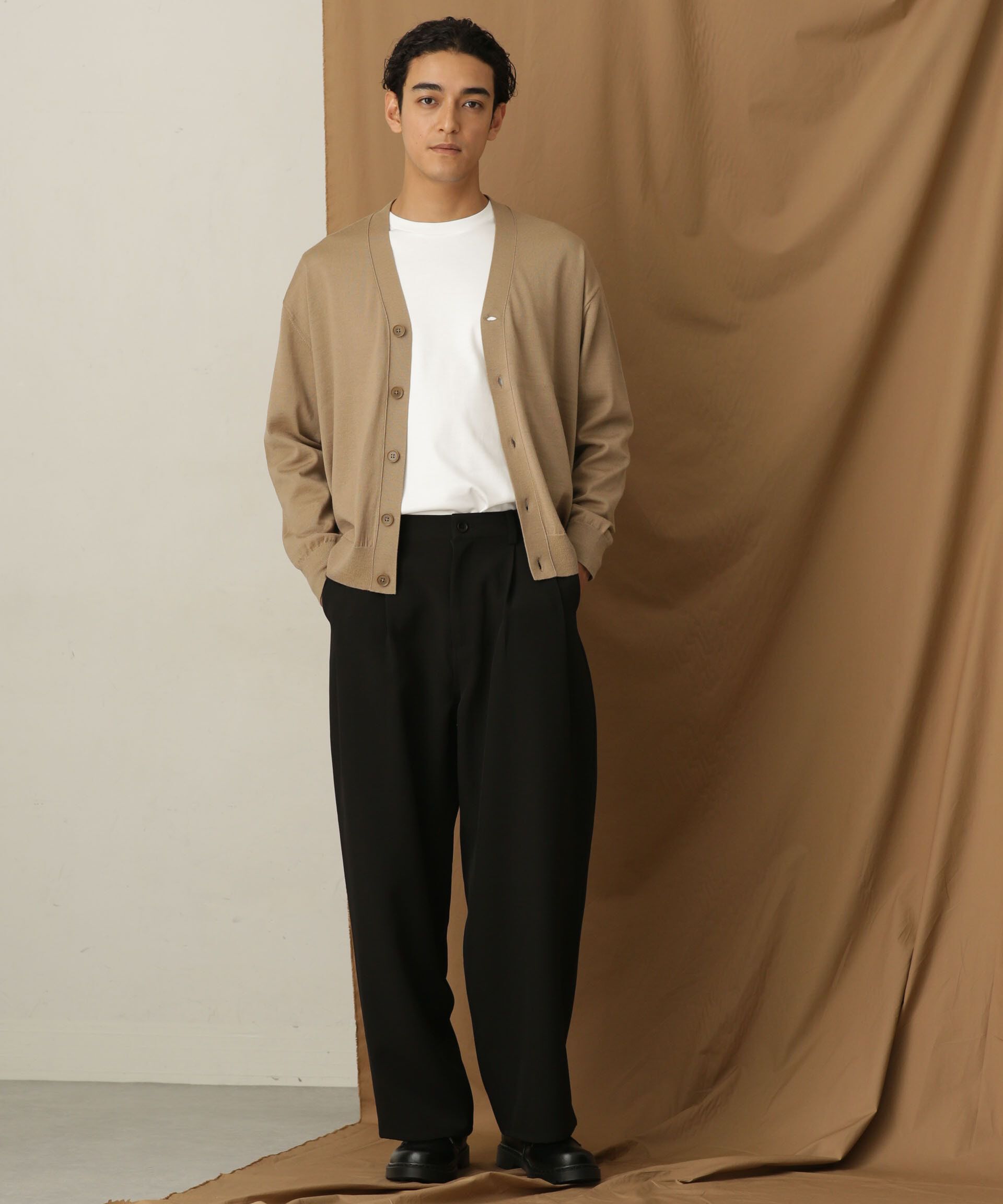 nano･universe「「毛玉レスニット」 ファインゲージＶカーディガン」|ニット・セーター|