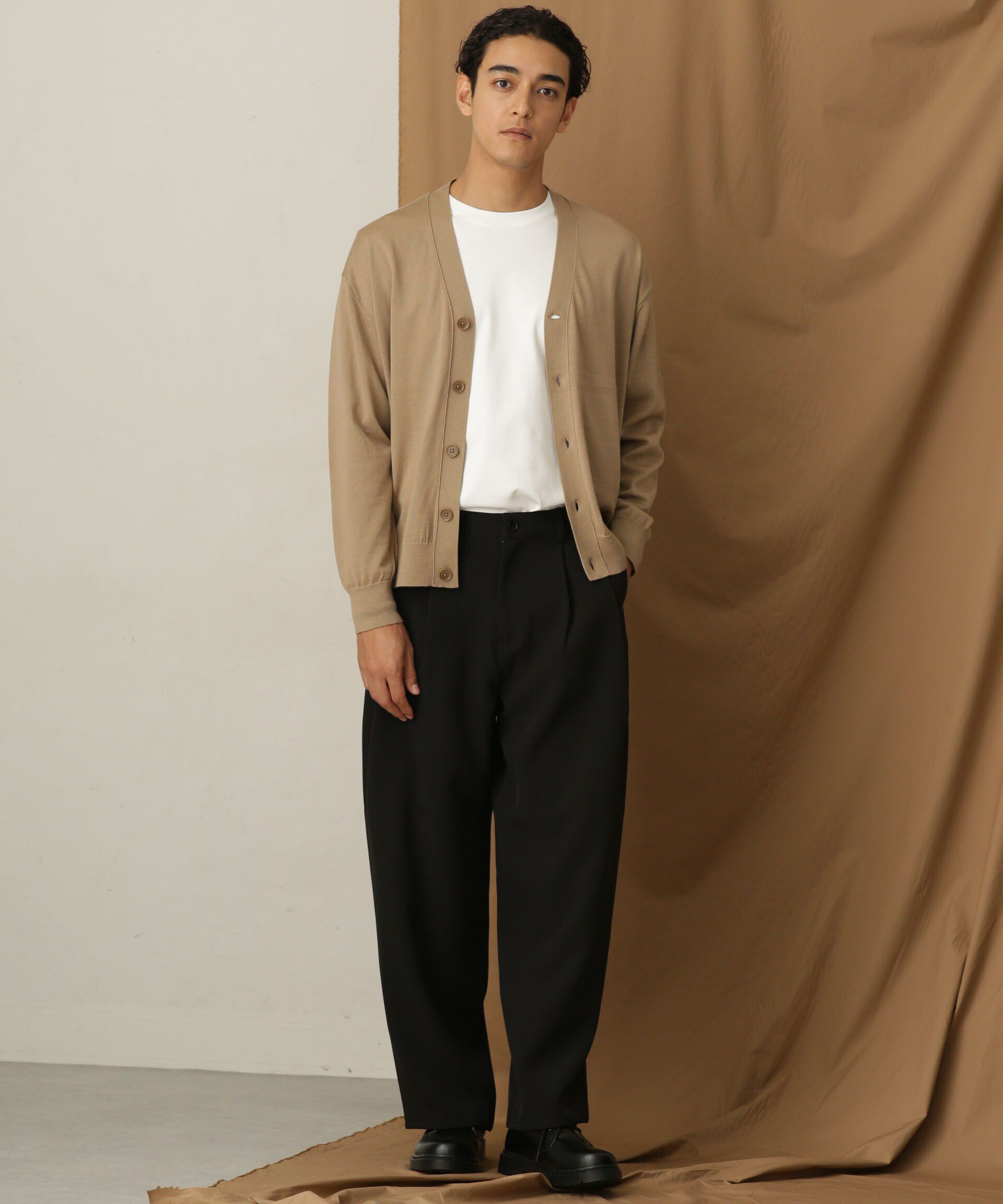 nano･universe「「毛玉レスニット」 ファインゲージＶカーディガン」|ニット・セーター|