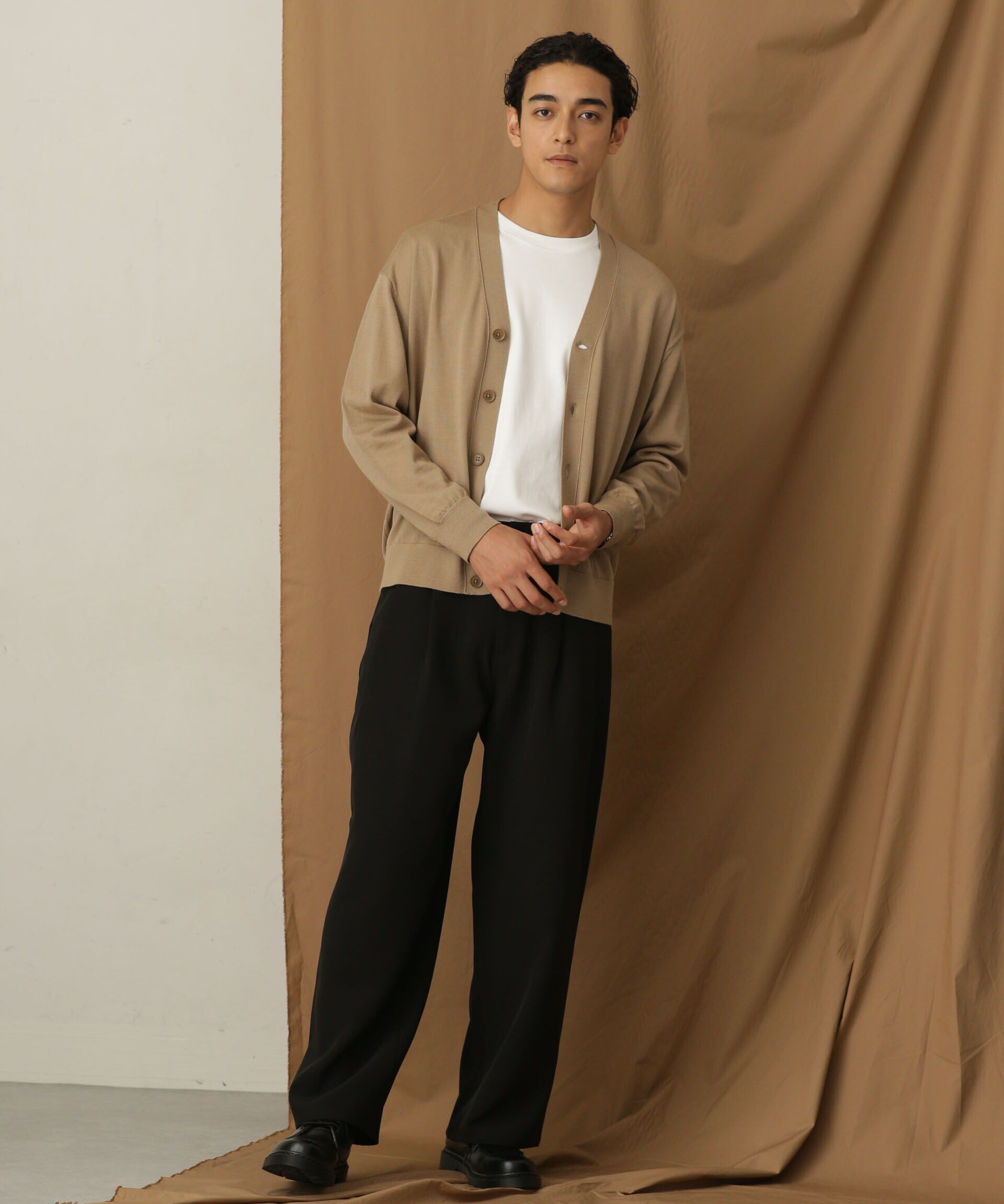 nano･universe「「毛玉レスニット」 ファインゲージＶカーディガン」|ニット・セーター|