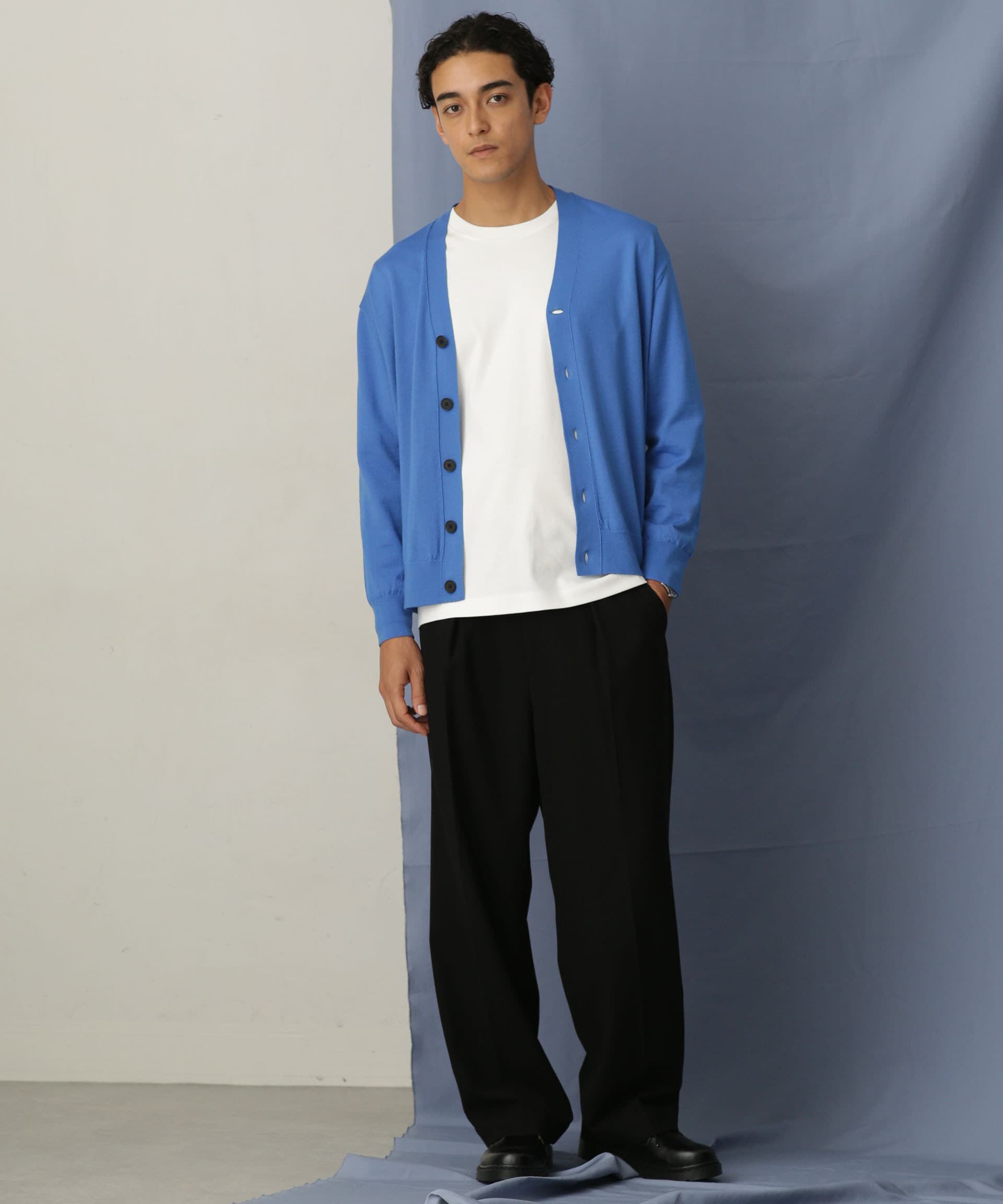 nano･universe「「毛玉レスニット」 ファインゲージＶカーディガン」|ニット・セーター|