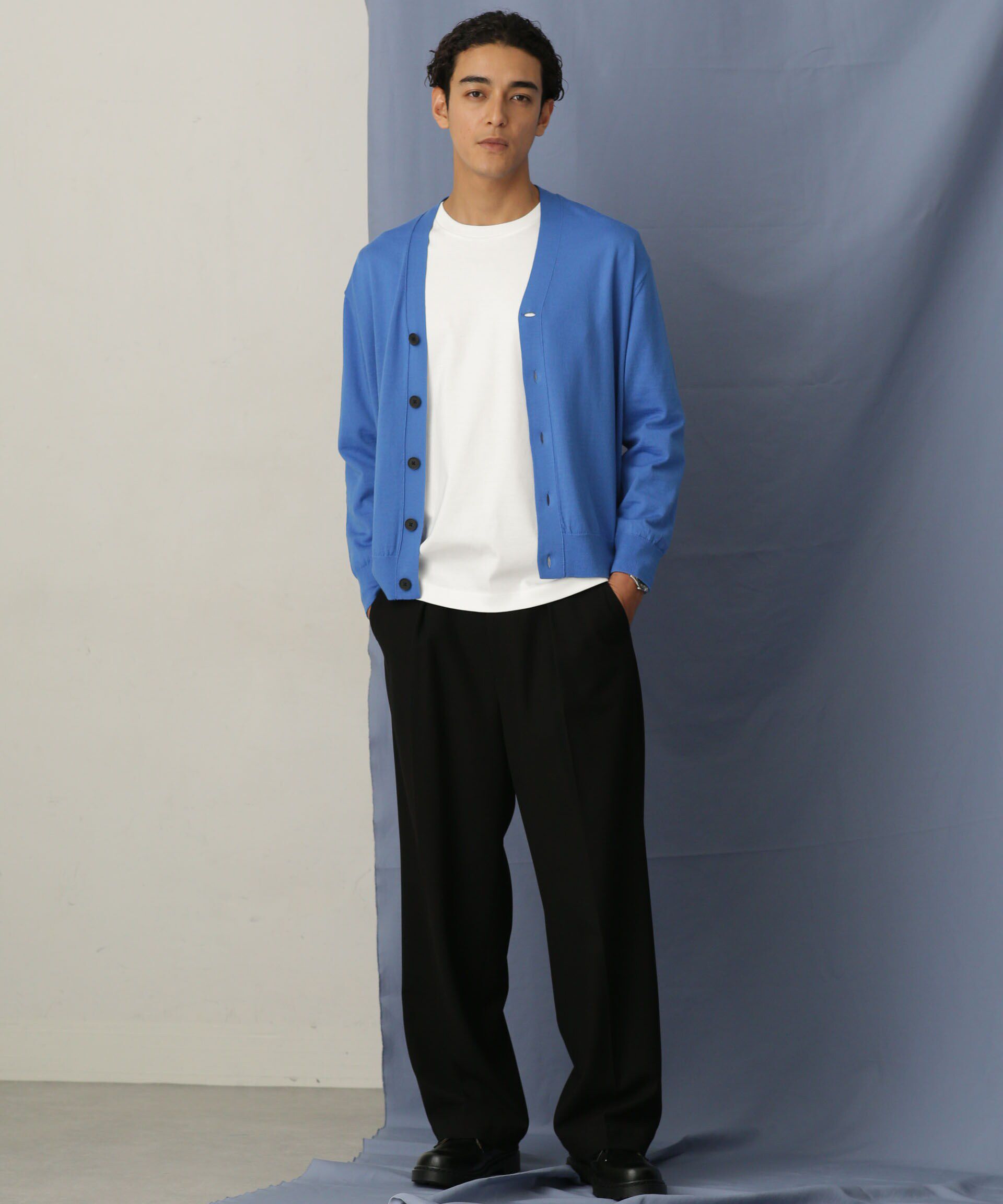 nano･universe「「毛玉レスニット」 ファインゲージＶカーディガン」|ニット・セーター|