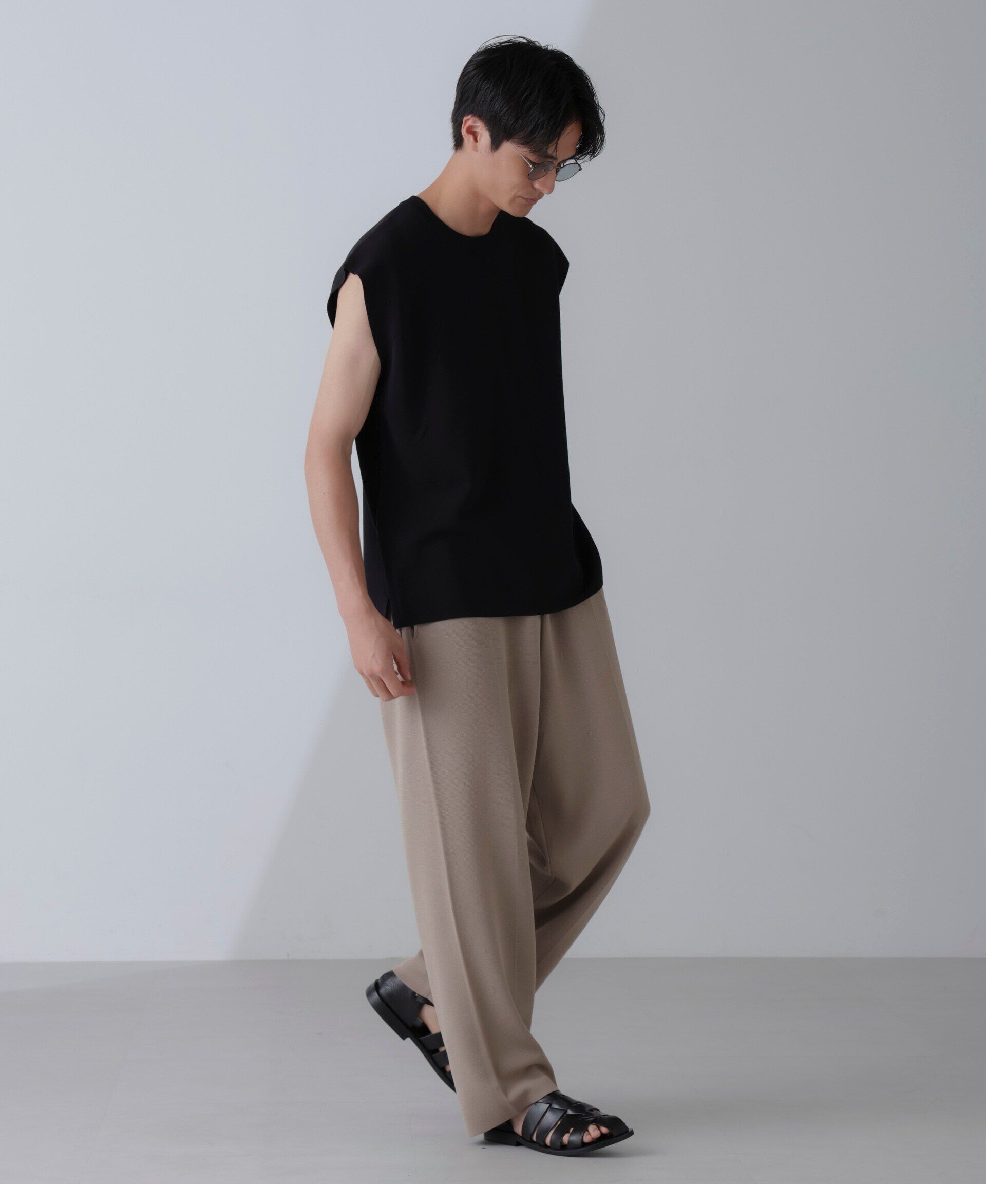 nano･universe「14ゲージミラノリブニット タンクトップ(手洗い可能)」|ニット・セーター|