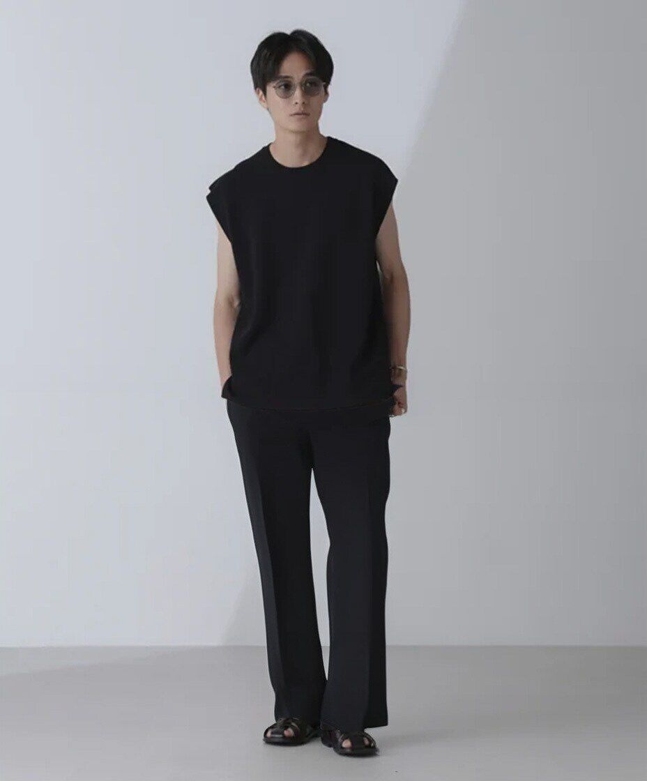 nano･universe「14ゲージミラノリブニット タンクトップ(手洗い可能)」|ニット・セーター|