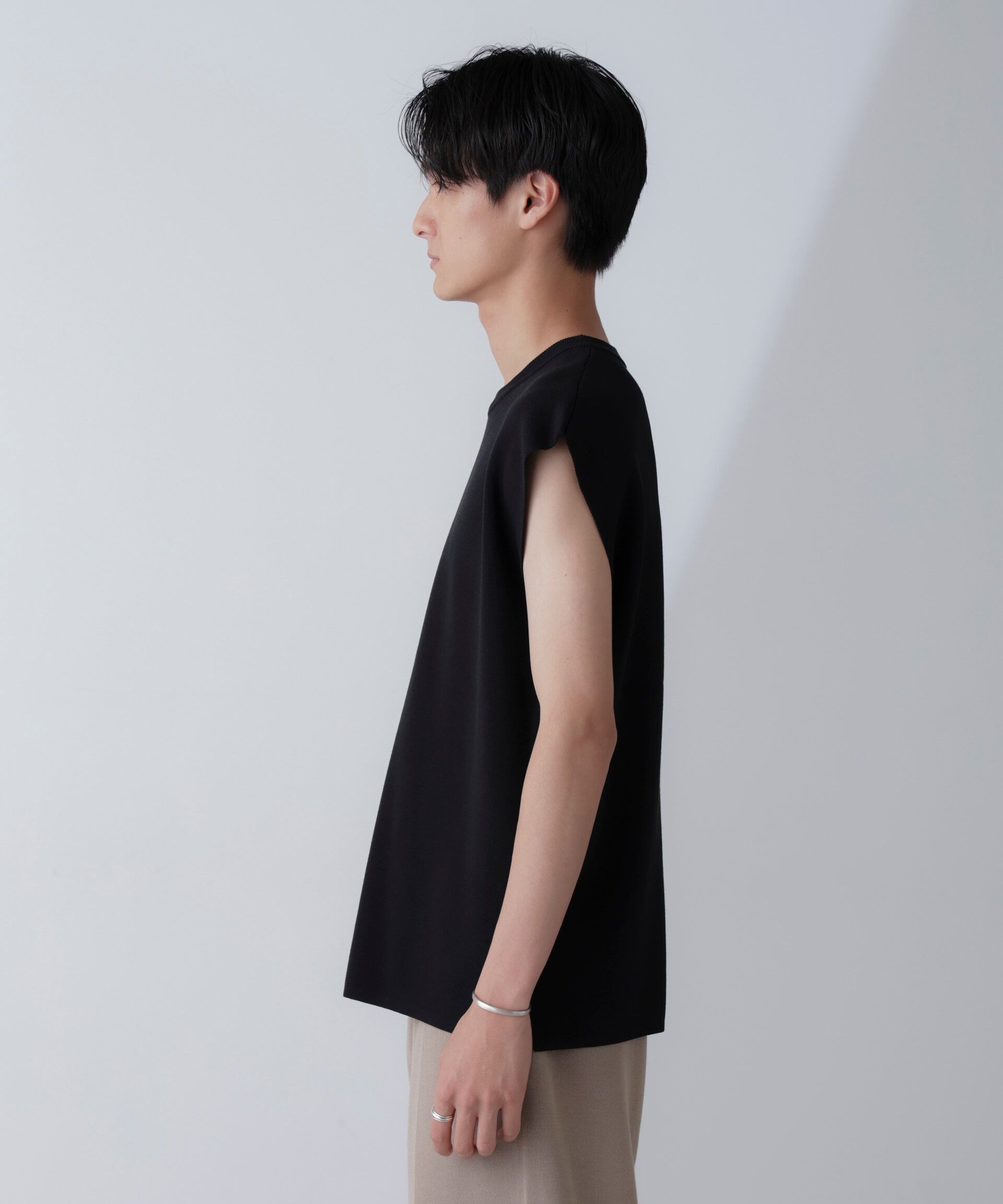 nano･universe「14ゲージミラノリブニット タンクトップ(手洗い可能)」|ニット・セーター|