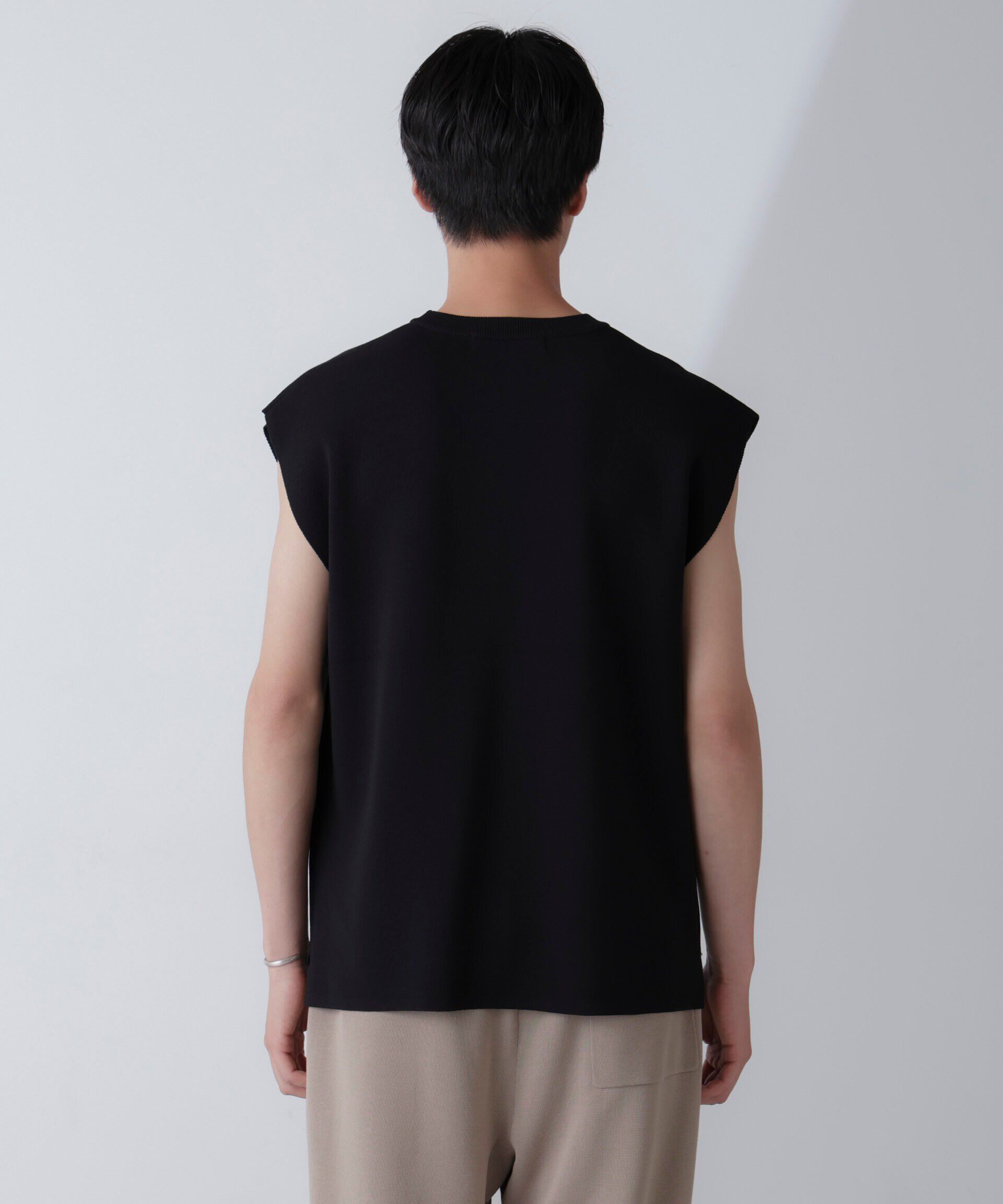 nano･universe「14ゲージミラノリブニット タンクトップ(手洗い可能)」|ニット・セーター|