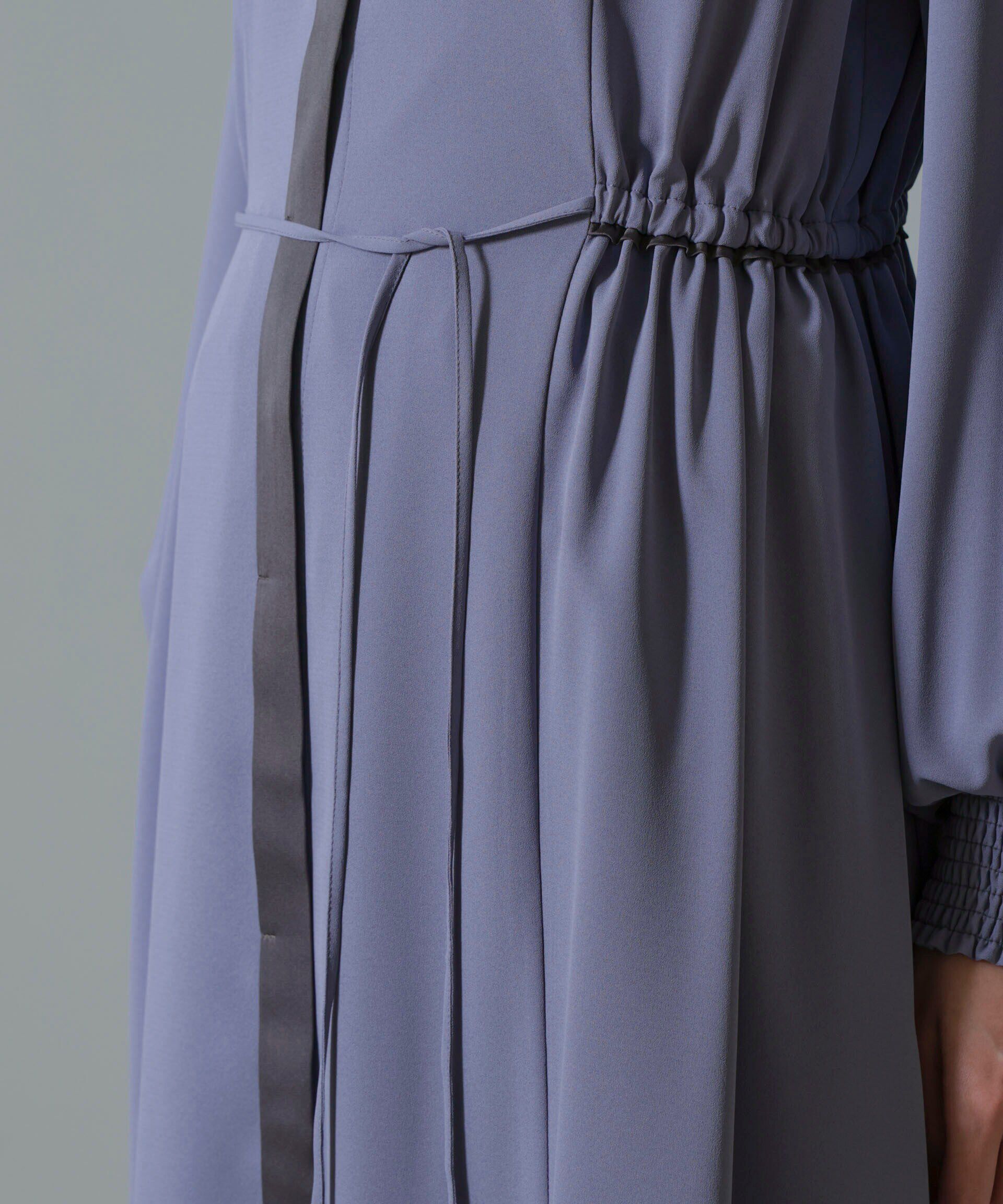 nano･universe「バイカラースタンドギャザーワンピース」|ワンピース|