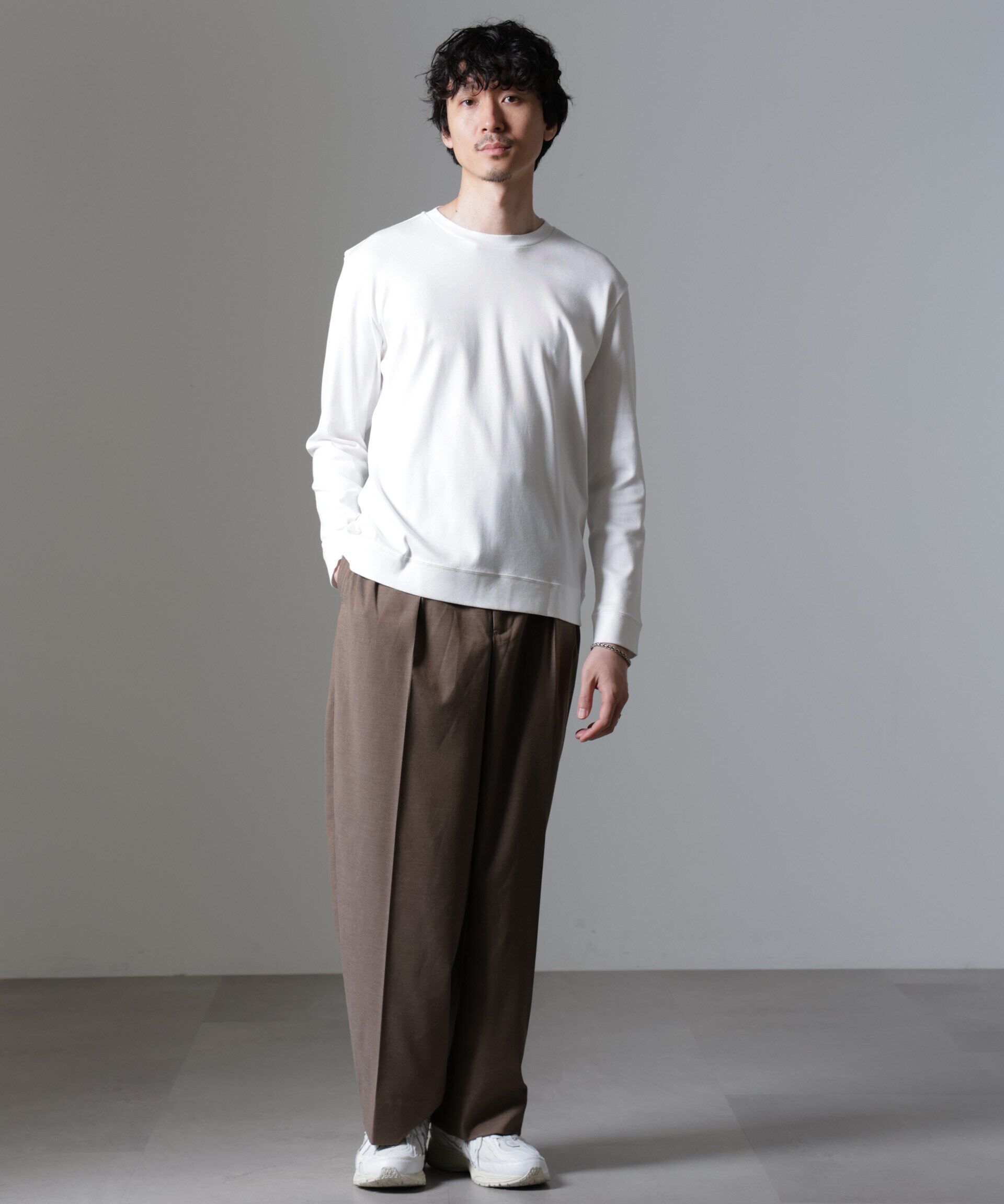 nano･universe「｢FORMAL JERSEY｣クルーネックカットソー長袖」|Tシャツ・カットソー|