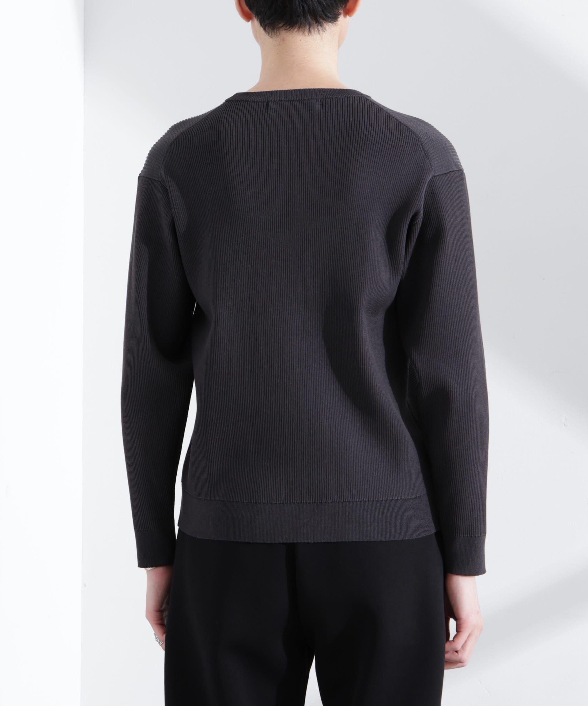  「CICAドライタッチ リブクルーネックニット」|ニット・セーター|