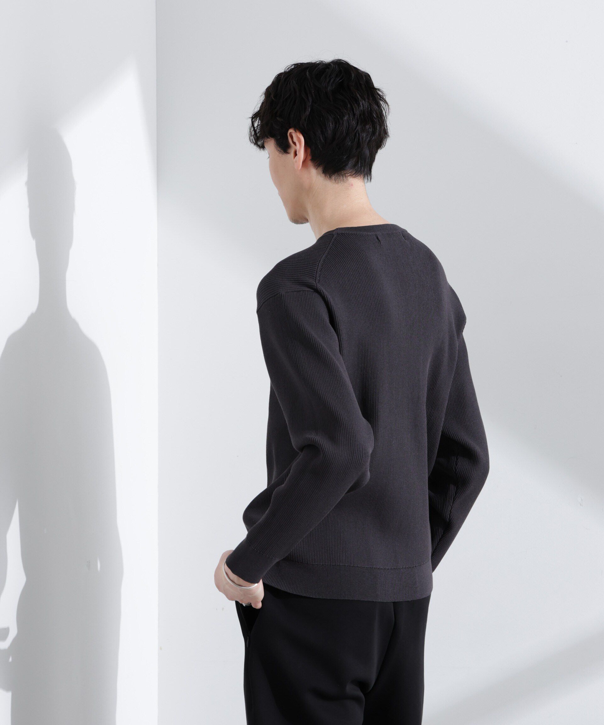  「CICAドライタッチ リブクルーネックニット」|ニット・セーター|