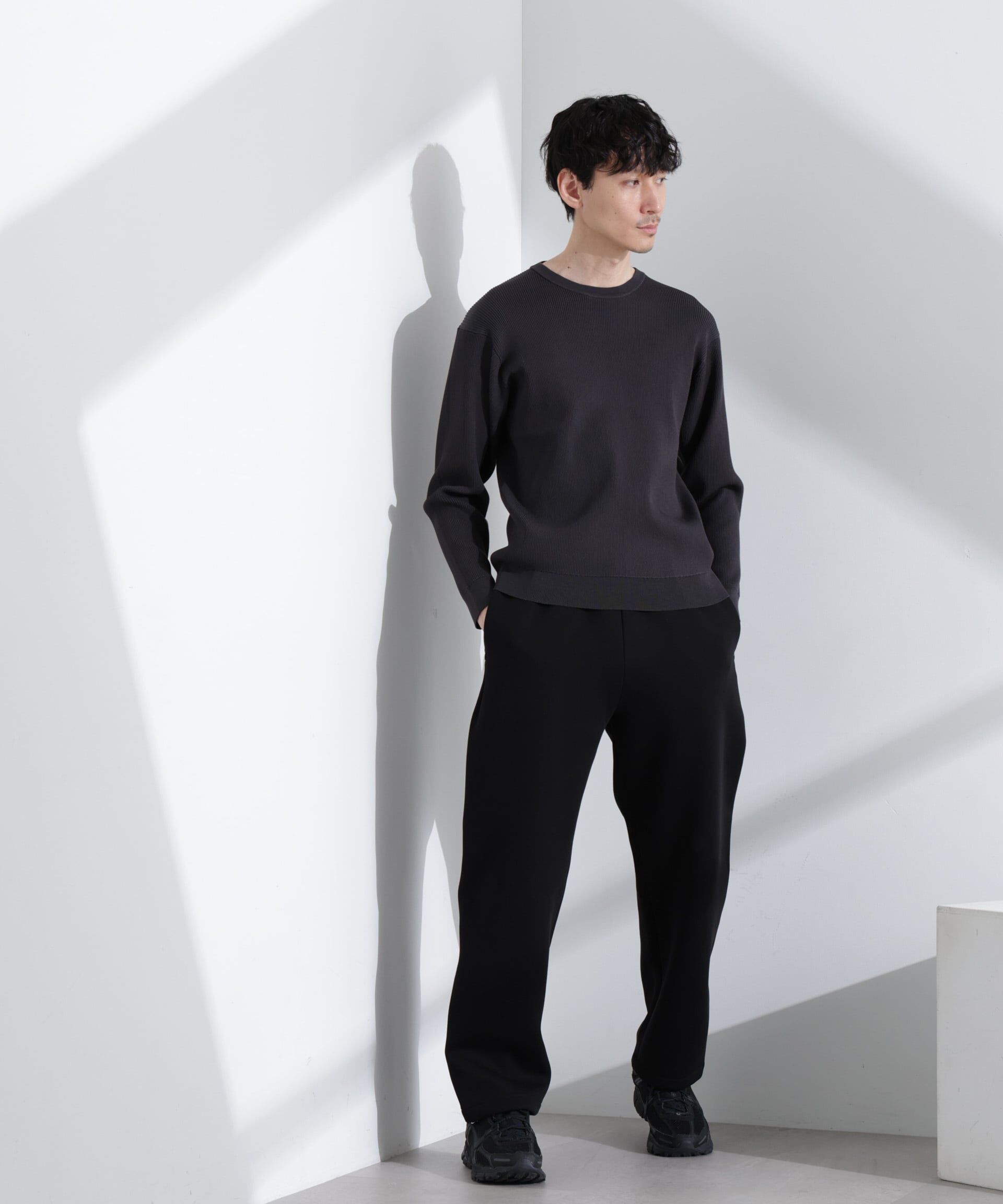  「CICAドライタッチ リブクルーネックニット」|ニット・セーター|