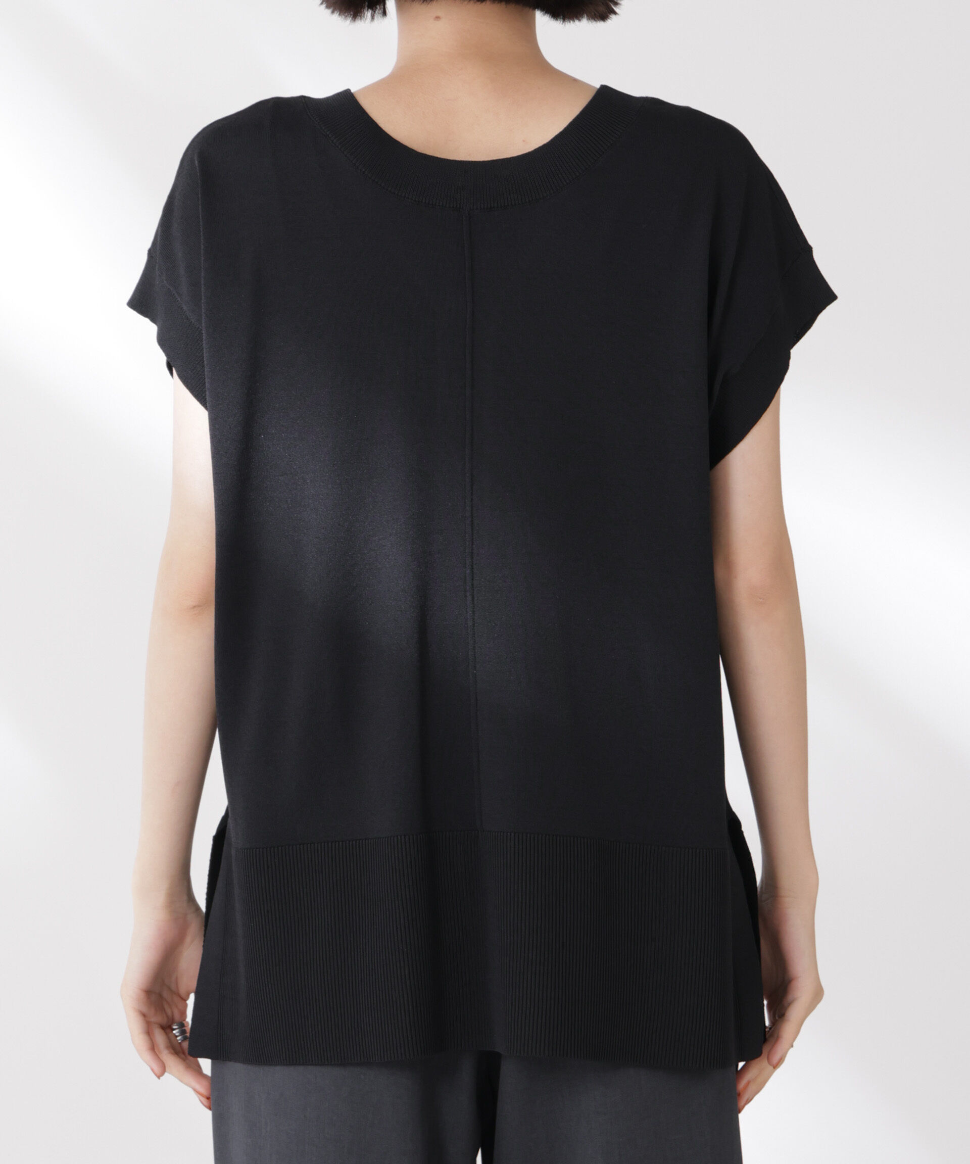 nano･universe「多機能強撚前後2wayフレンチスリーブニット」|ニット・セーター|