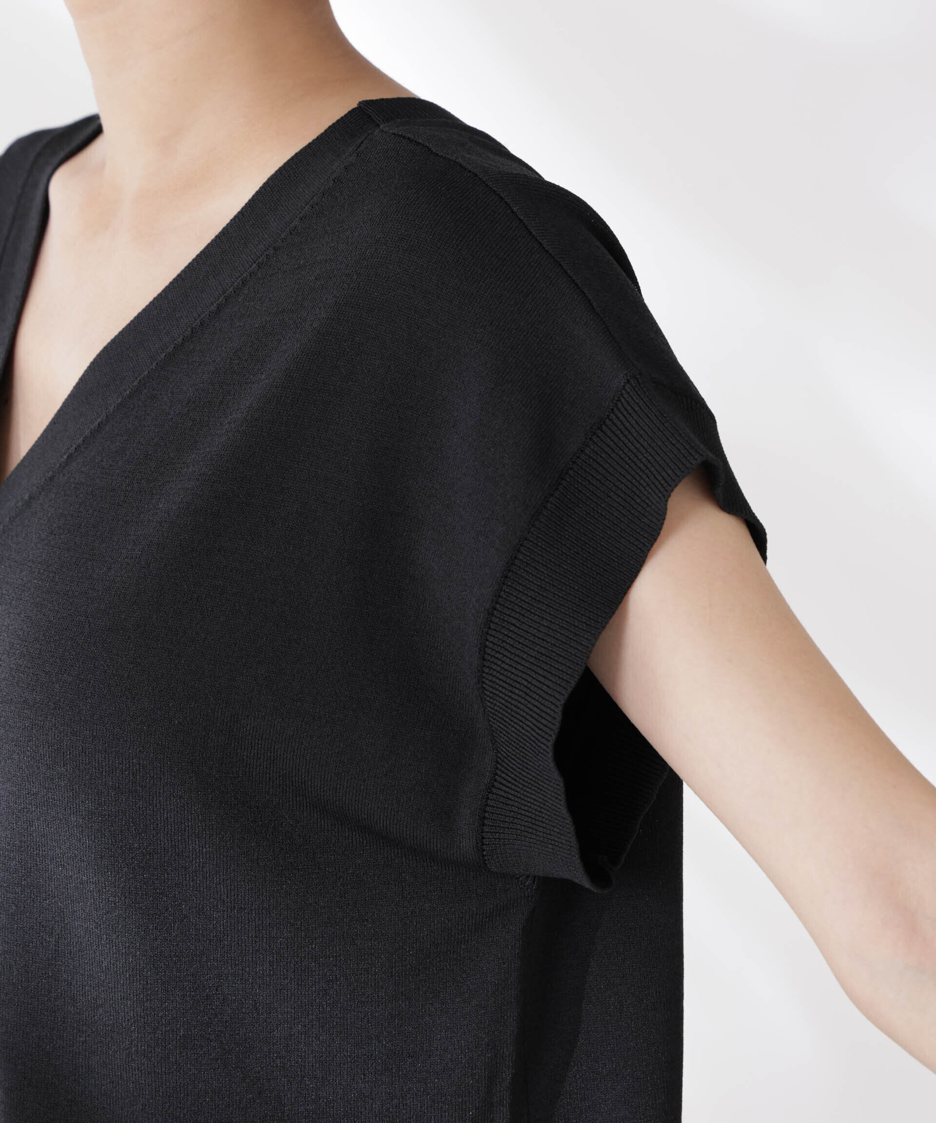 nano･universe「多機能強撚前後2wayフレンチスリーブニット」|ニット・セーター|