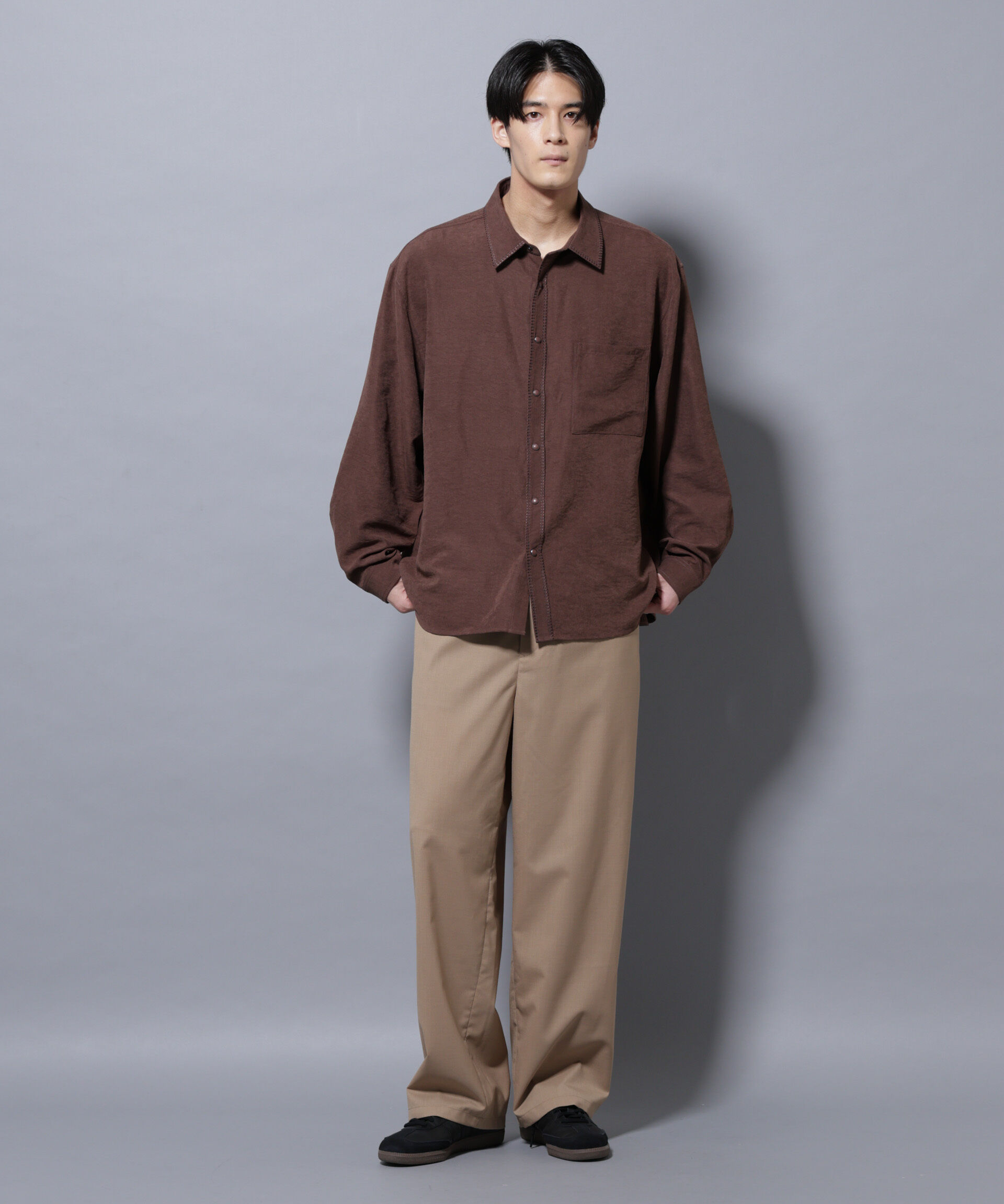 nano･universe「「大人のワイドパンツ」TWソロテックスワイドイージースラックス」|チノ|