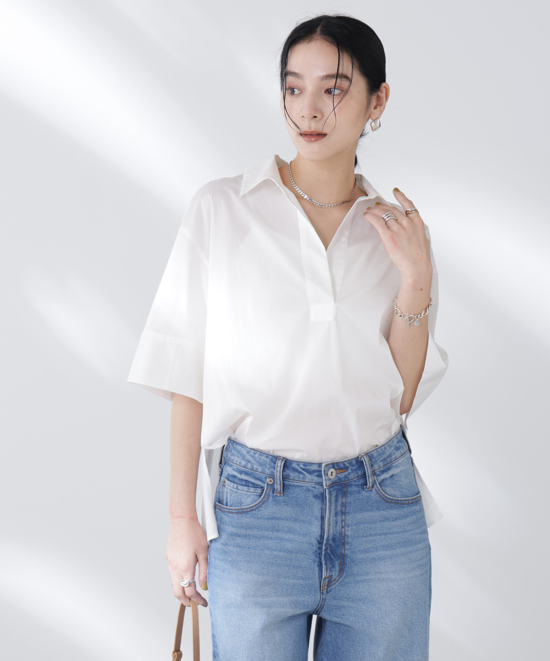 nano･universe「ワイドスリーブスキッパーシャツ」|シャツ・ブラウス|