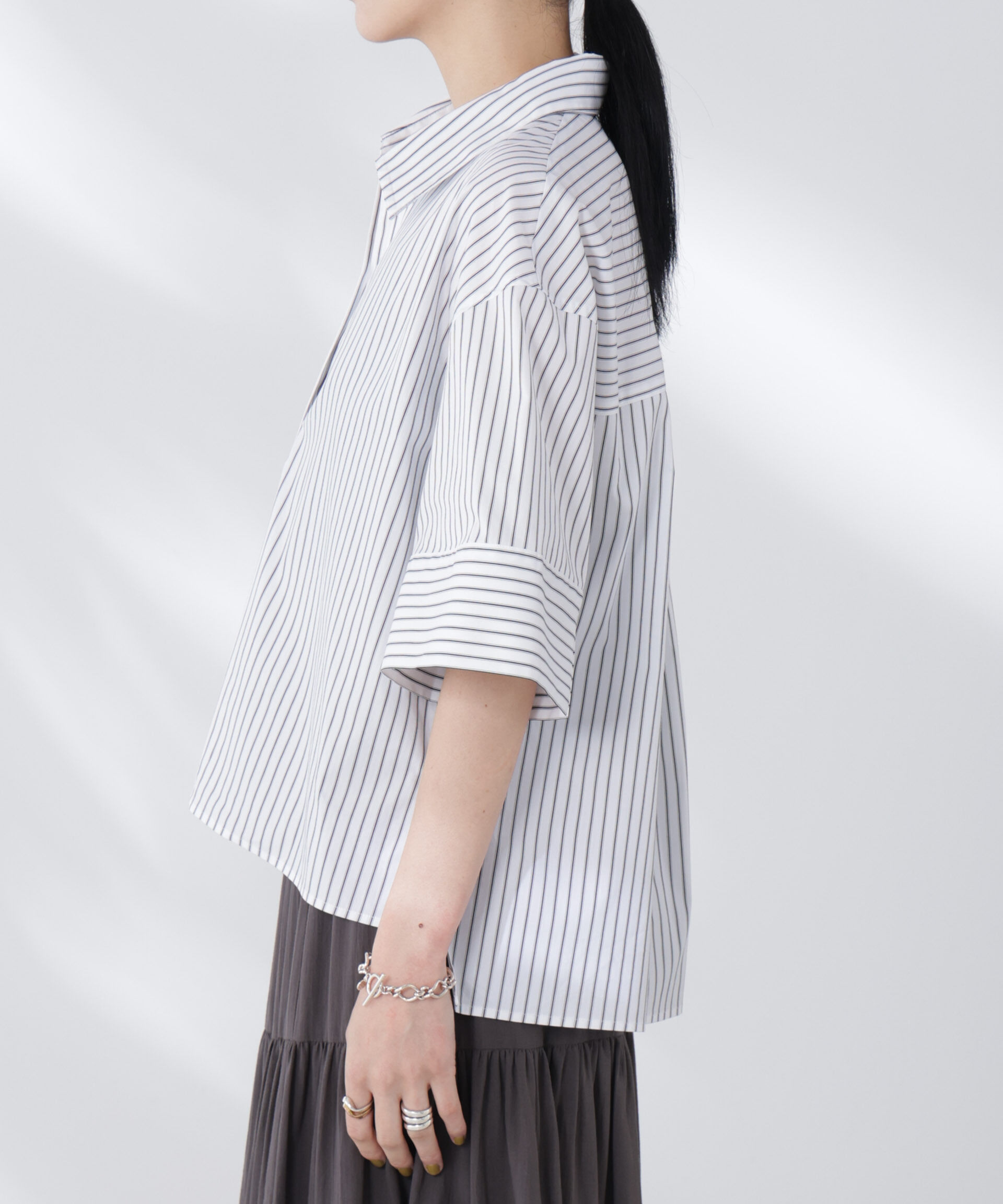 nano･universe「ワイドスリーブスキッパーシャツ」|シャツ・ブラウス|