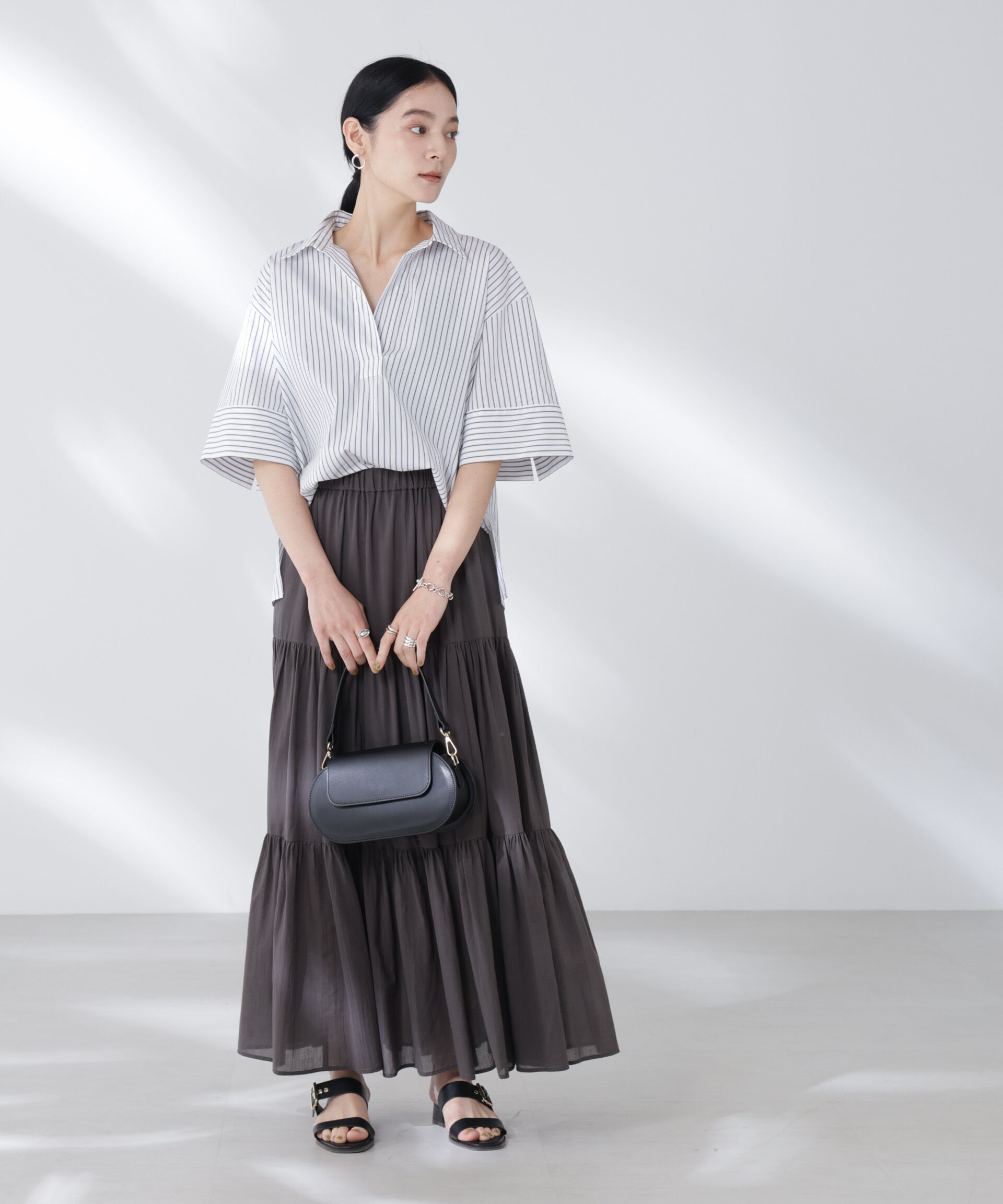 nano･universe「ワイドスリーブスキッパーシャツ」|シャツ・ブラウス|