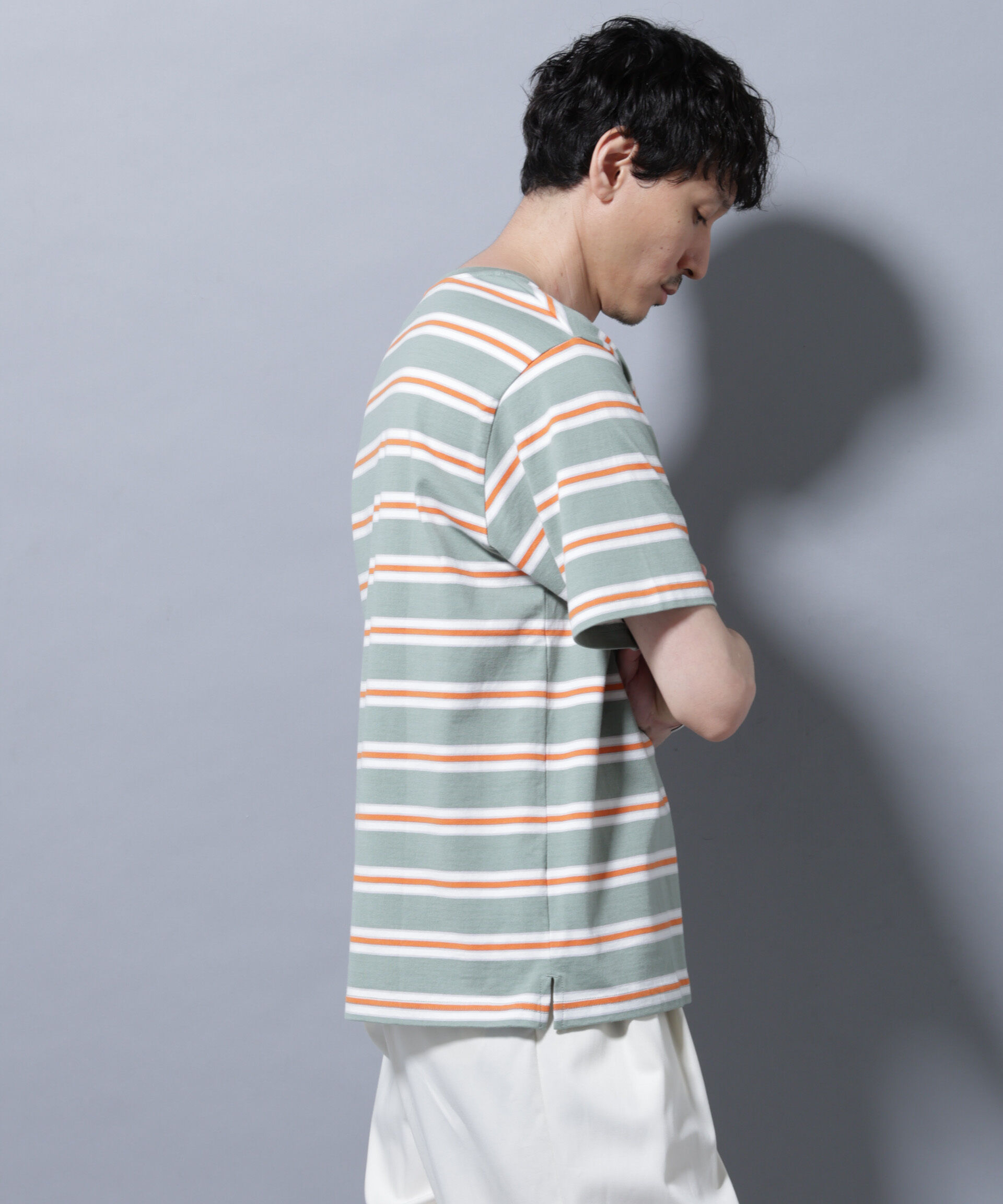 nano･universe「ナノベアボーダーTシャツ 半袖」|Tシャツ・カットソー|