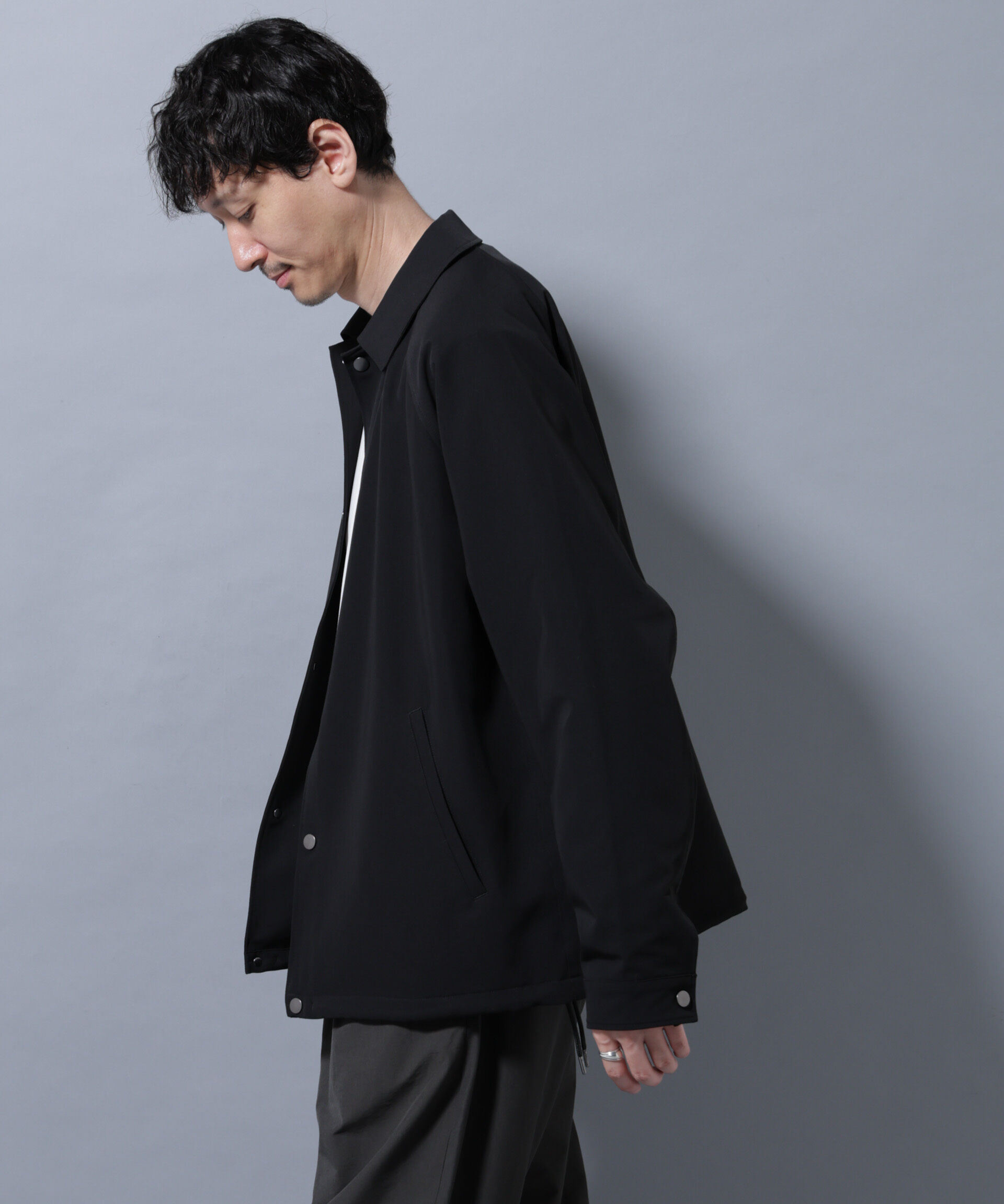 nano･universe「イタリアンドットリラックスコーチジャケット」|ブルゾン・スタジャン|