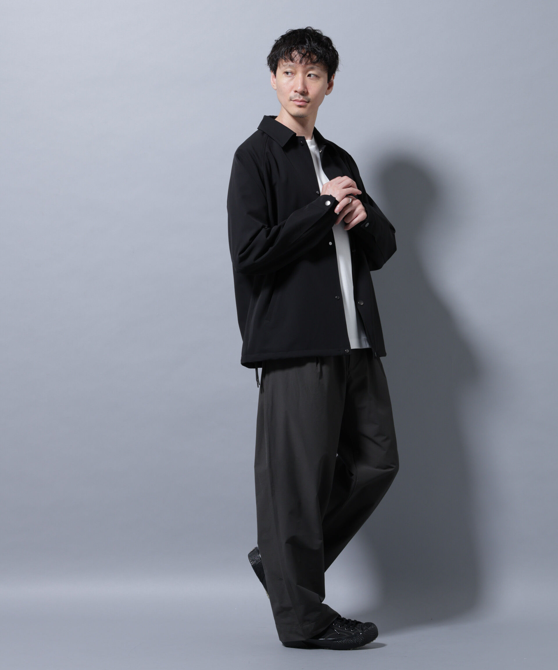 nano･universe「イタリアンドットリラックスコーチジャケット」|ブルゾン・スタジャン|