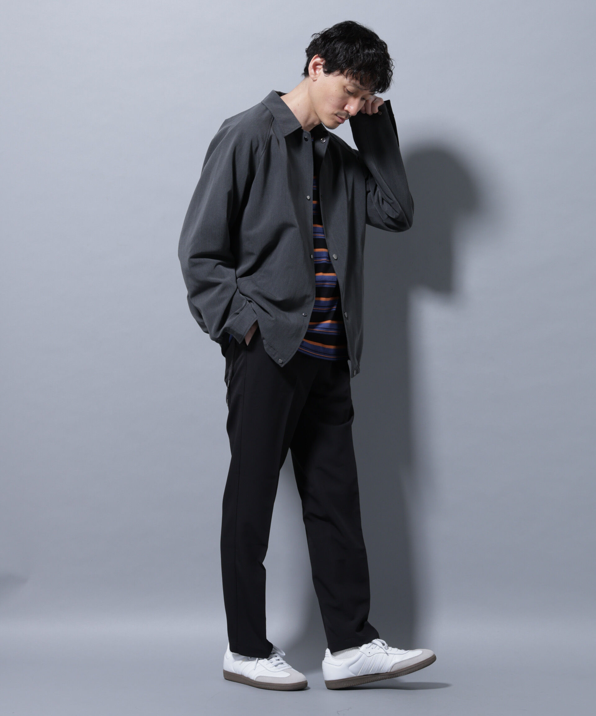 nano･universe「イタリアンドットリラックスコーチジャケット」|ブルゾン・スタジャン|