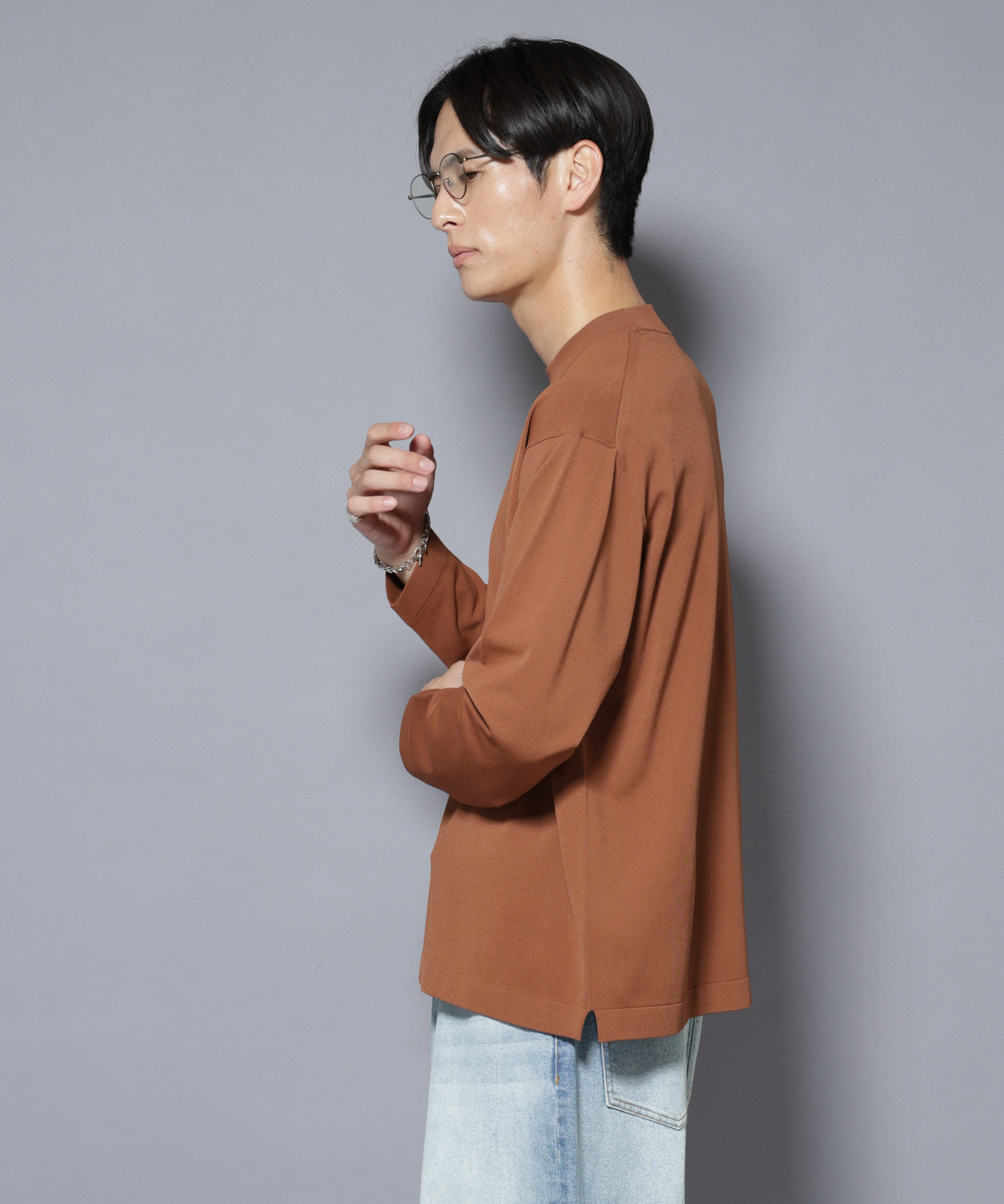 nano･universe「「ELITE 7 FUNCTION」クルーネックニット」|ニット・セーター|