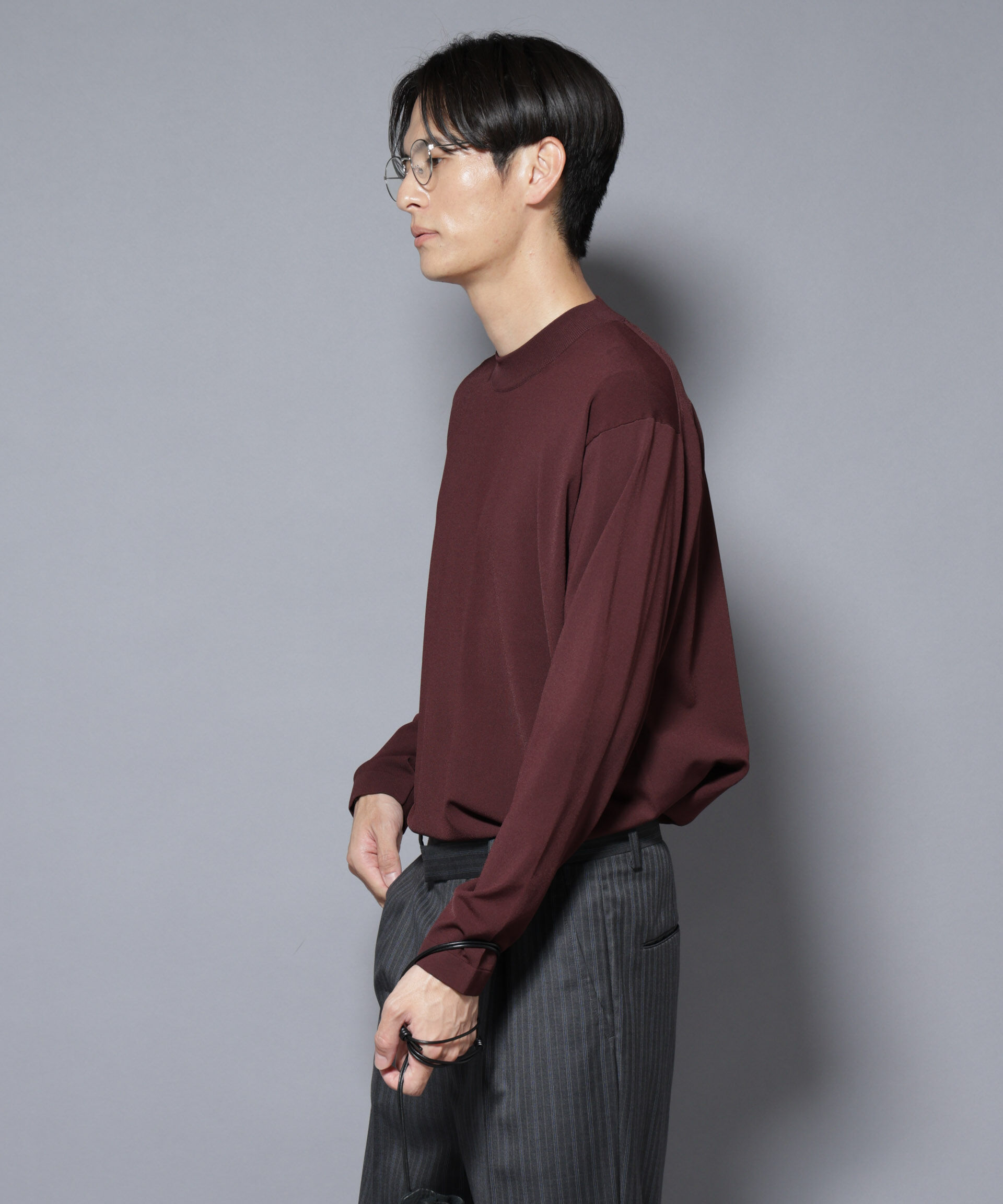 nano･universe「「ELITE 7 FUNCTION」クルーネックニット」|ニット・セーター|