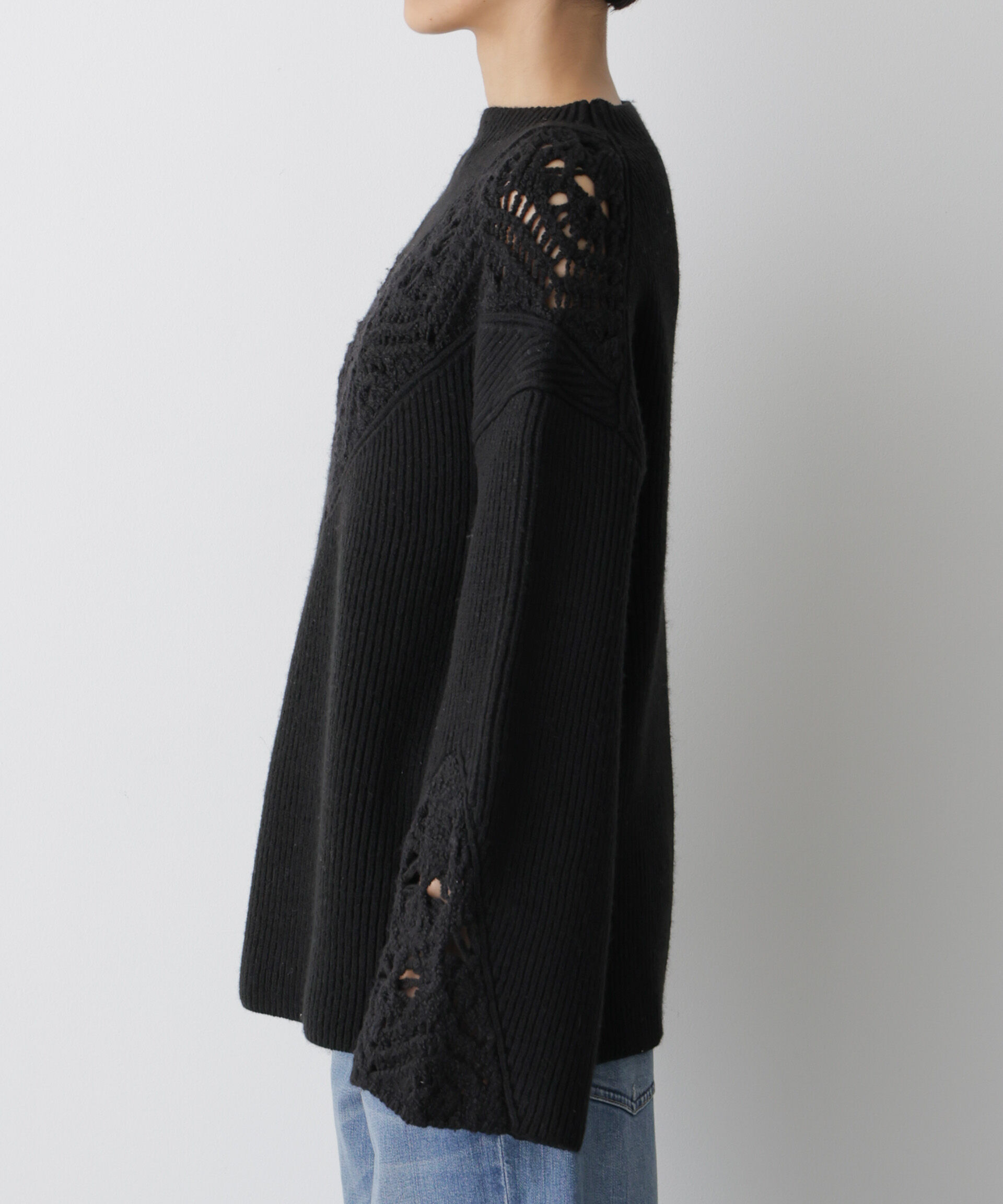  「「STEVELOUR」レースモチーフフレア袖ニット」|ニット・セーター|